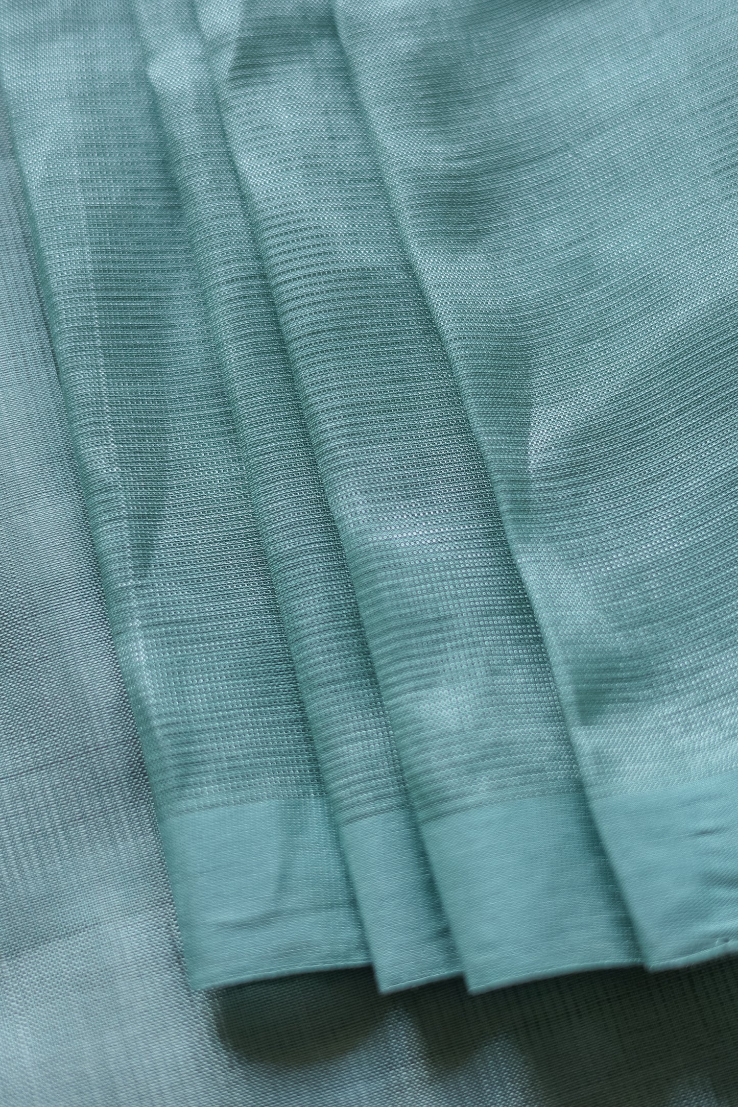 Dusty Green Plain Mangalagiri Silk Cotton Saree