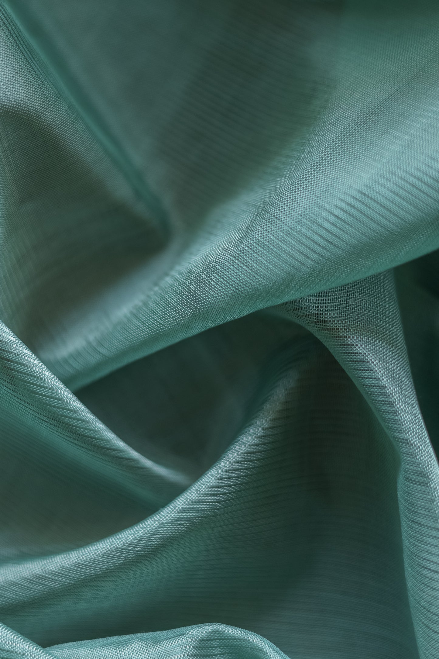 Dusty Green Plain Mangalagiri Silk Cotton Saree