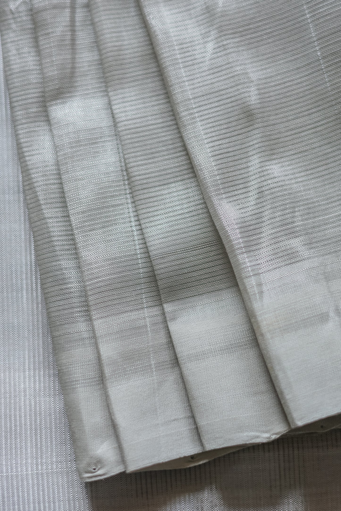 Light Grey Plain Mangalagiri Silk Cotton Saree