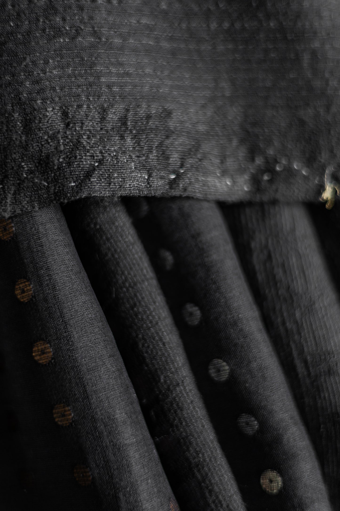 Black Organza Silk Tussar with Gold and Silver Sequence Saree