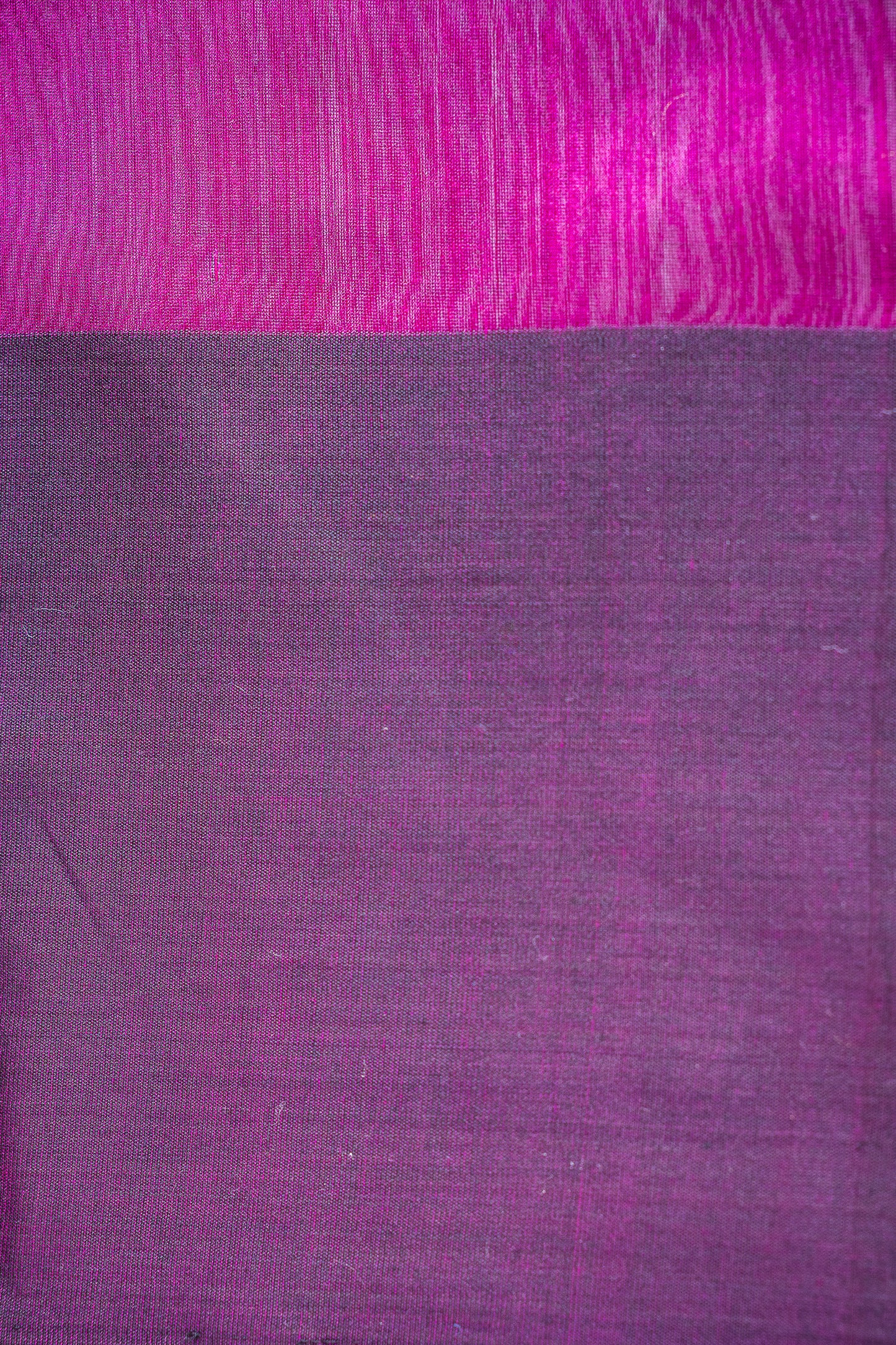 Charcoal Grey Tissue Silk Cotton Saree with Metallic Gold and Metallic Magenta Stripes