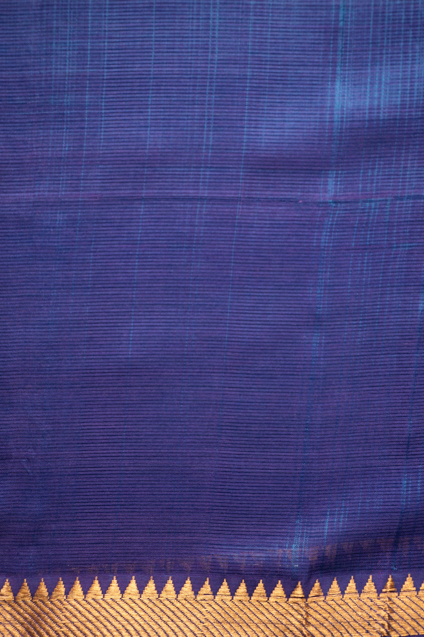 Blue Plain Mangalagiri Silk Cotton with Zari Border Saree