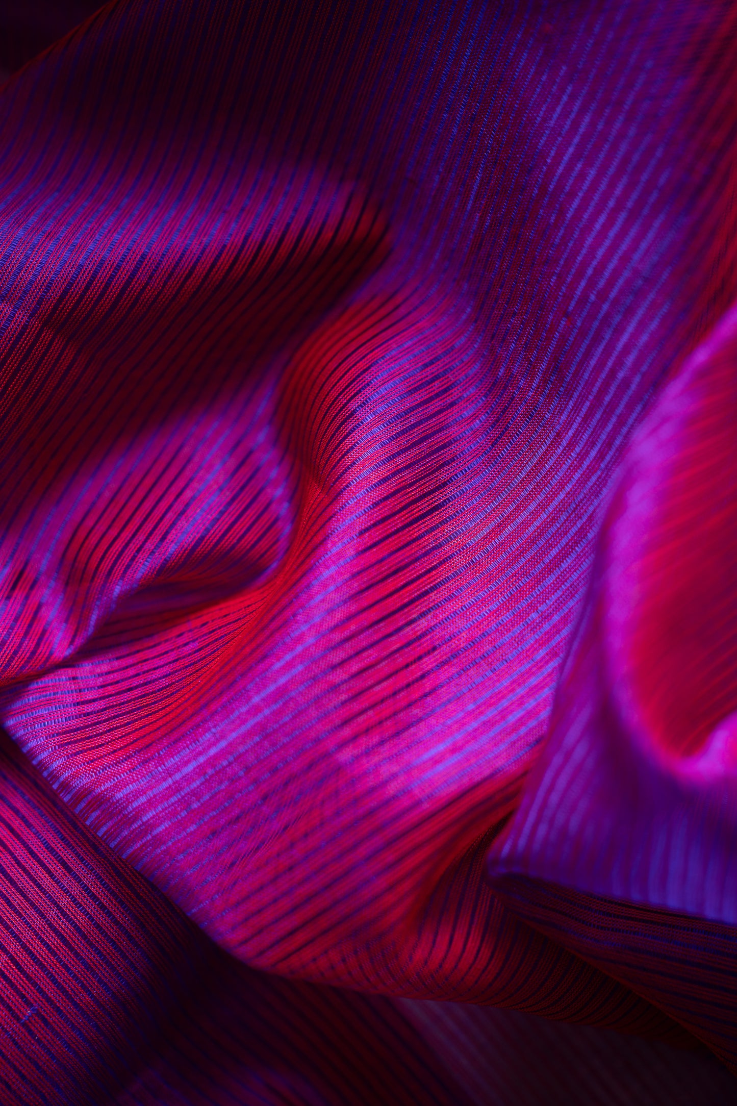 Electric Purple Mangalgiri Silk Cotton Saree with Gold Zari Striped Pallu and Border