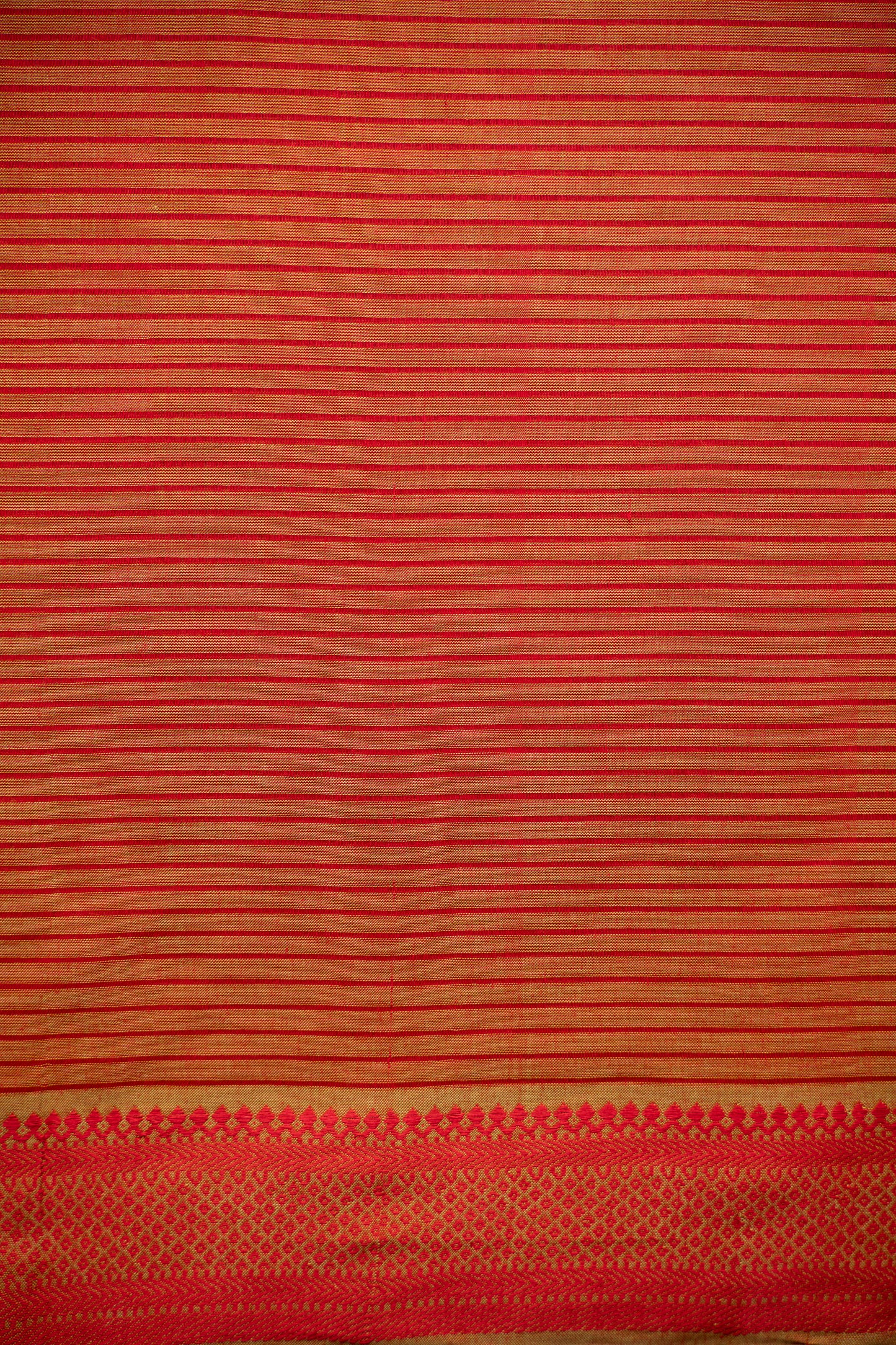 Yellow Plain Mangalagiri Cotton with Red Border Saree