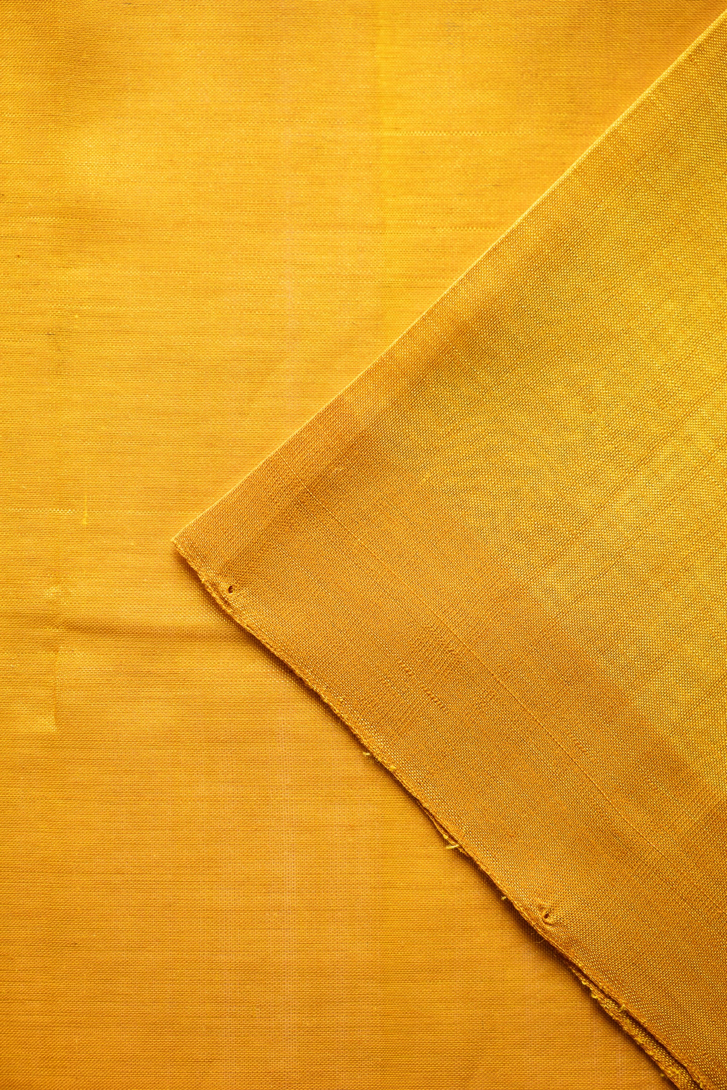 Mustard Yellow Plain Mangalagiri Silk Cotton Saree