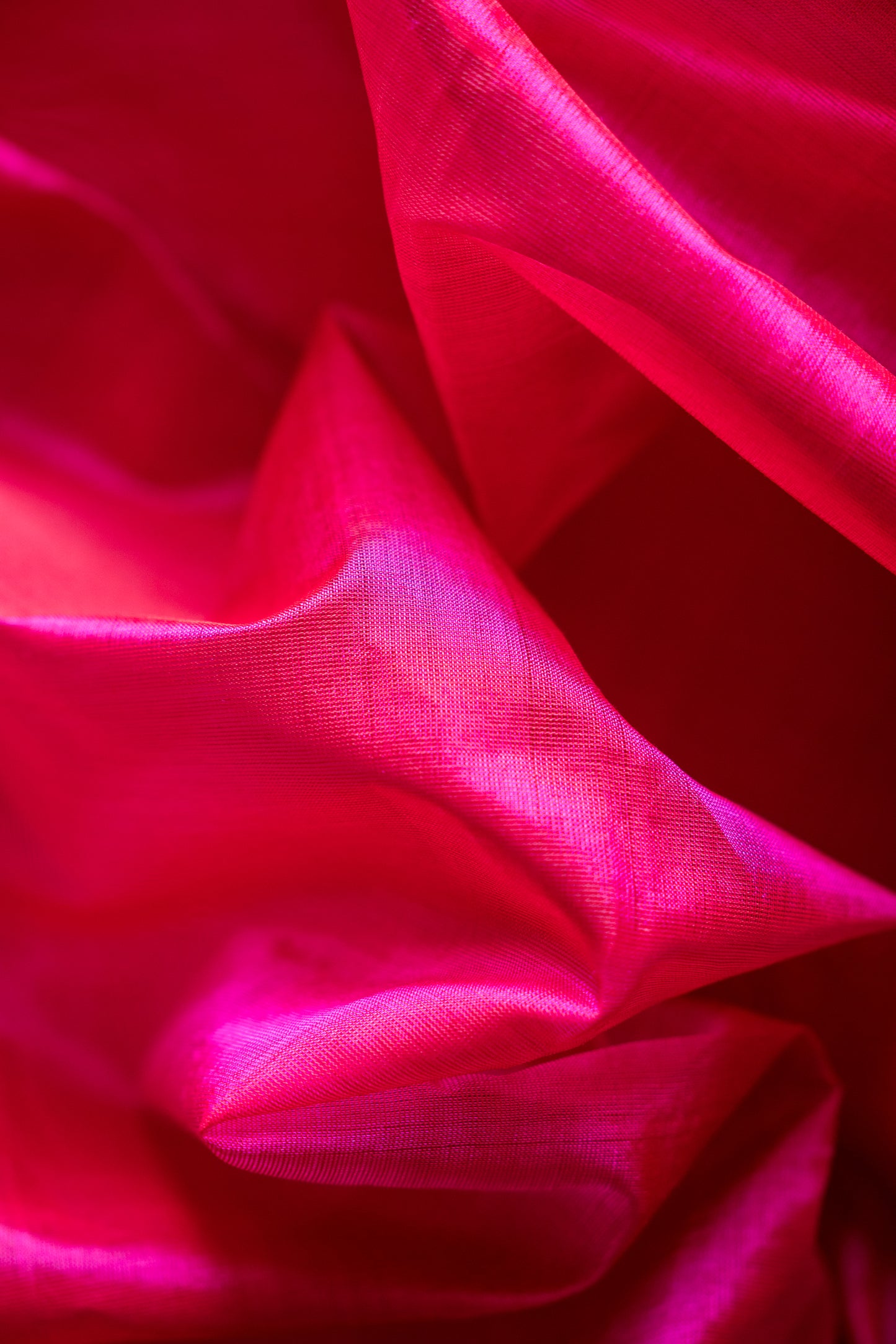 Pink Plain Mangalagiri Silk Cotton Saree