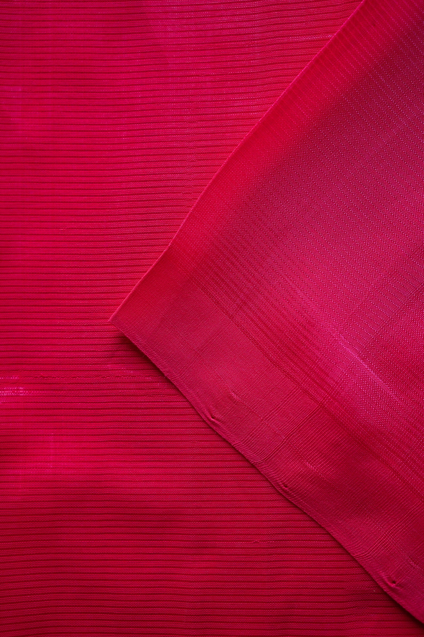 Hot Pink Plain Mangalagiri Silk Cotton Saree