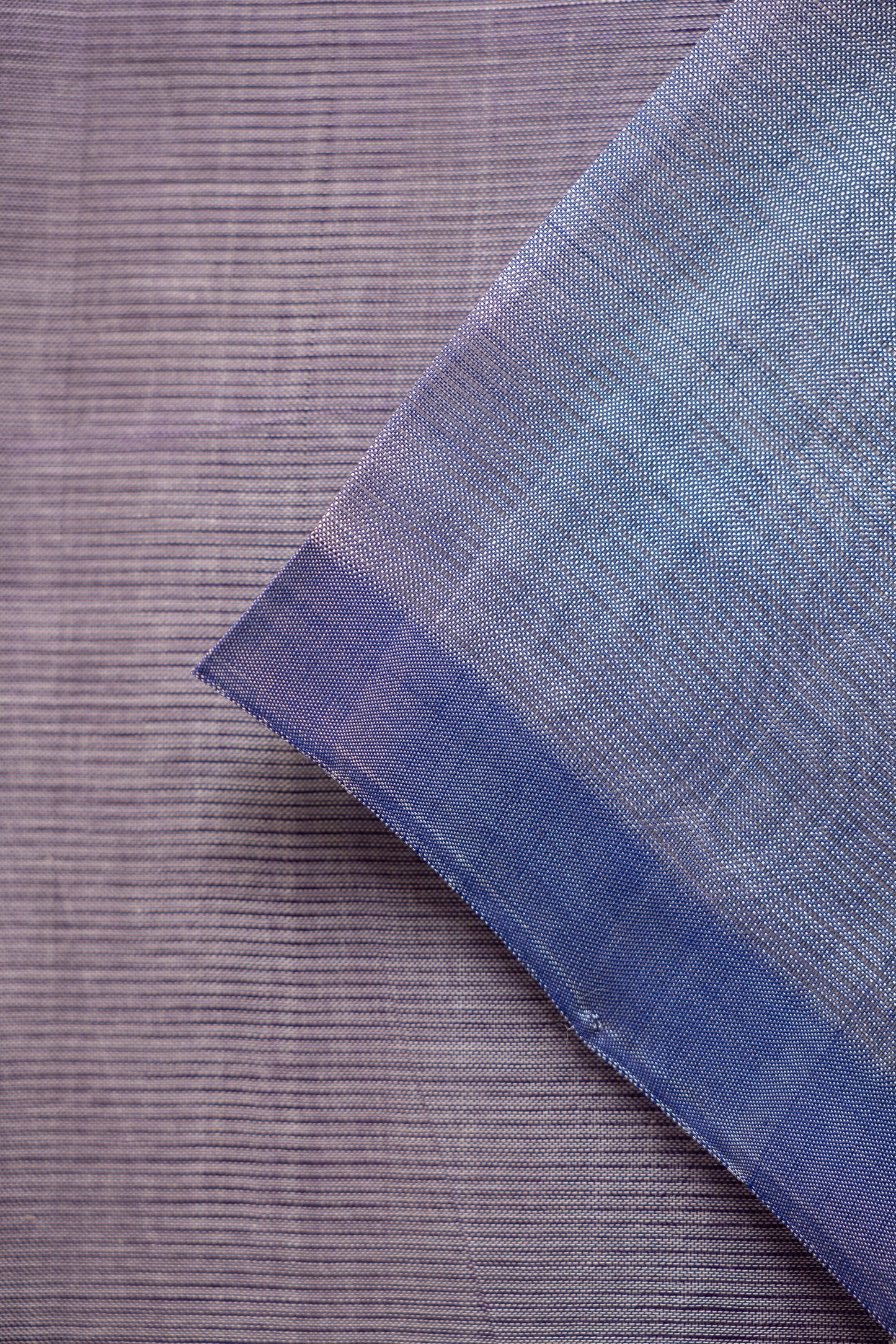 Off White Plain Mangalagiri Silk Cotton with Violet Border Saree