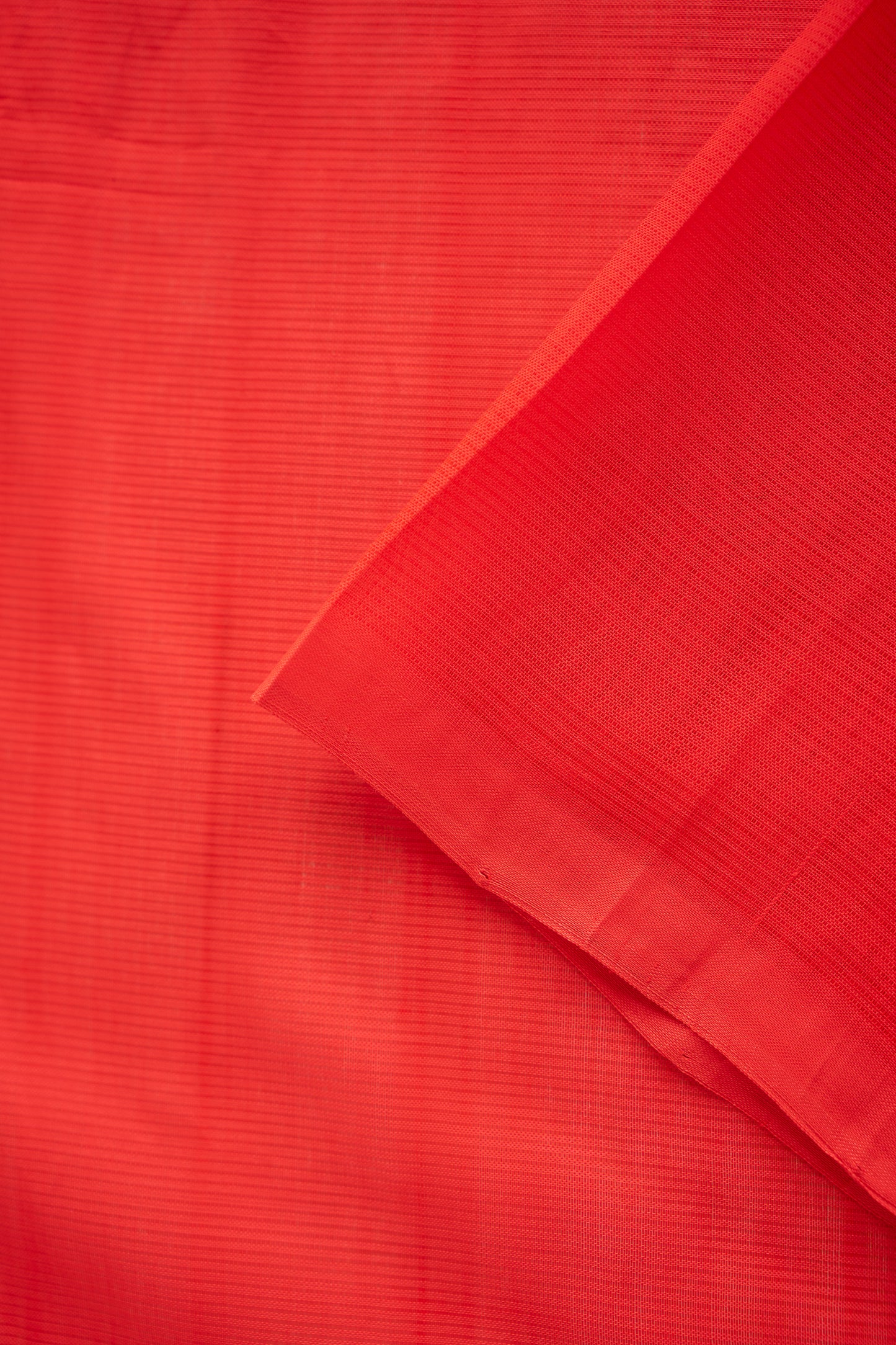 Red Plain Mangalagiri Silk Cotton Saree