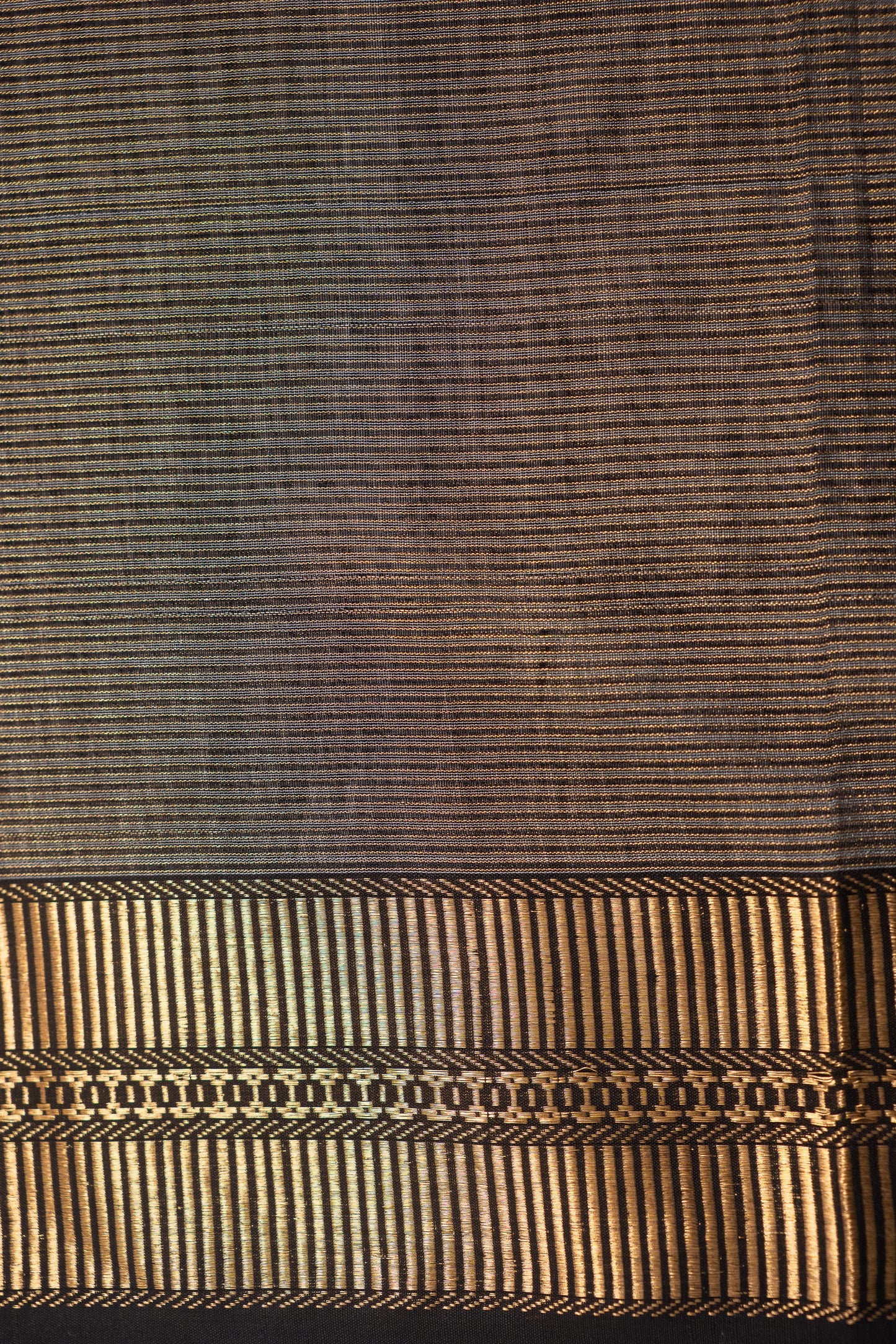 Blush Pink Micro Check Silk Cotton with Geometric Zari Border Saree