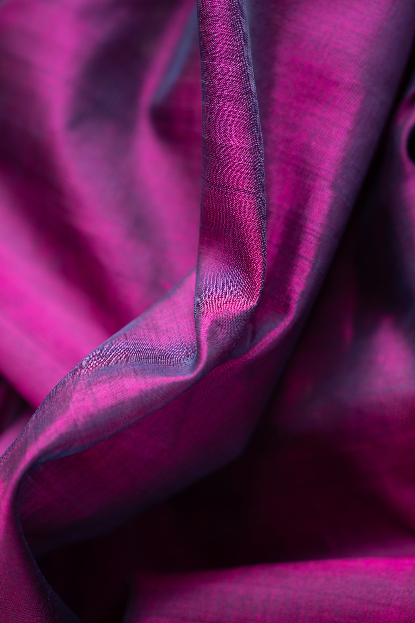 Dark Purple Plain Mangalagiri Silk Cotton with Zari Border Saree