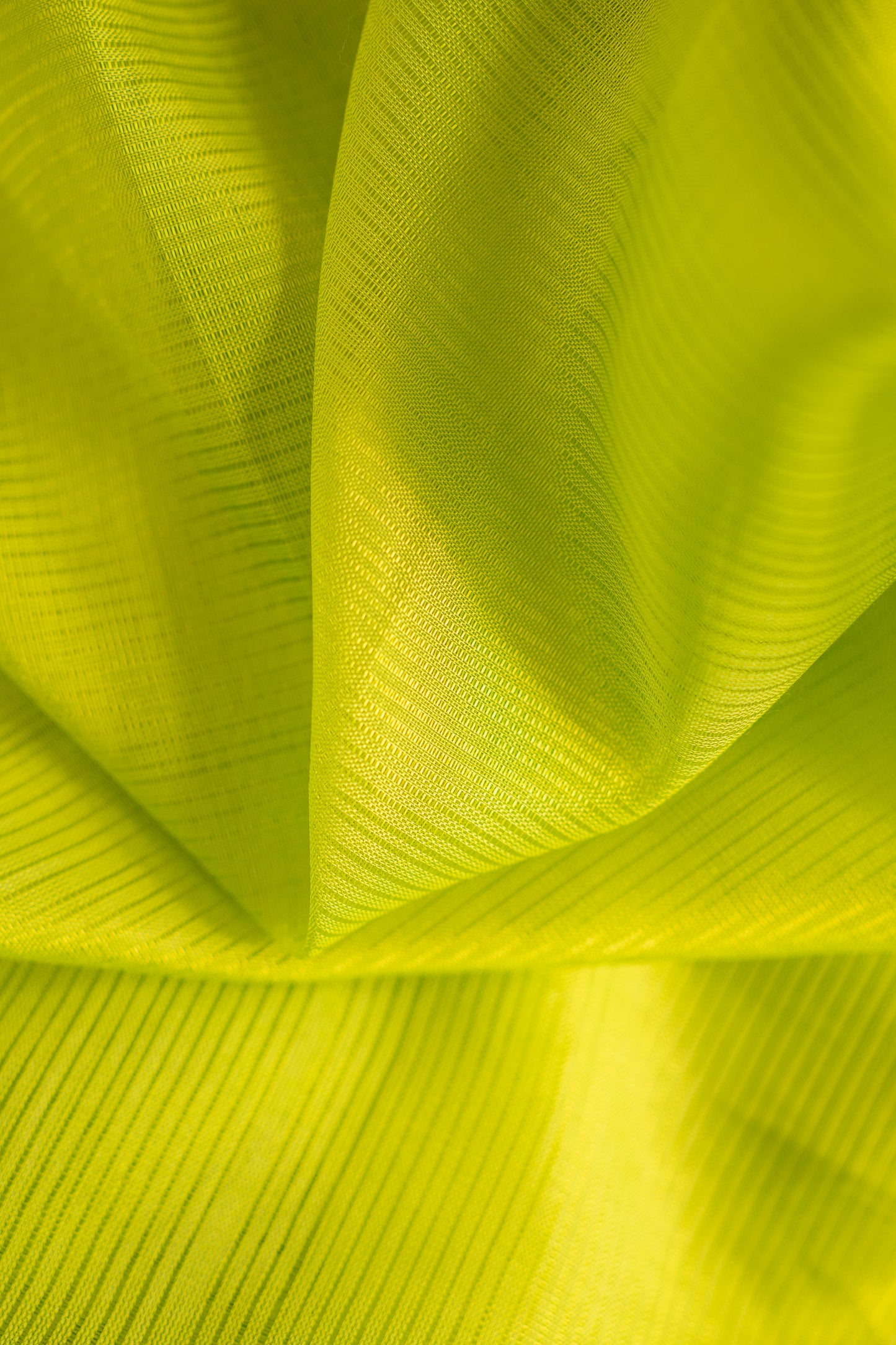 Lime Green Plain Mangalagiri Silk Cotton Saree
