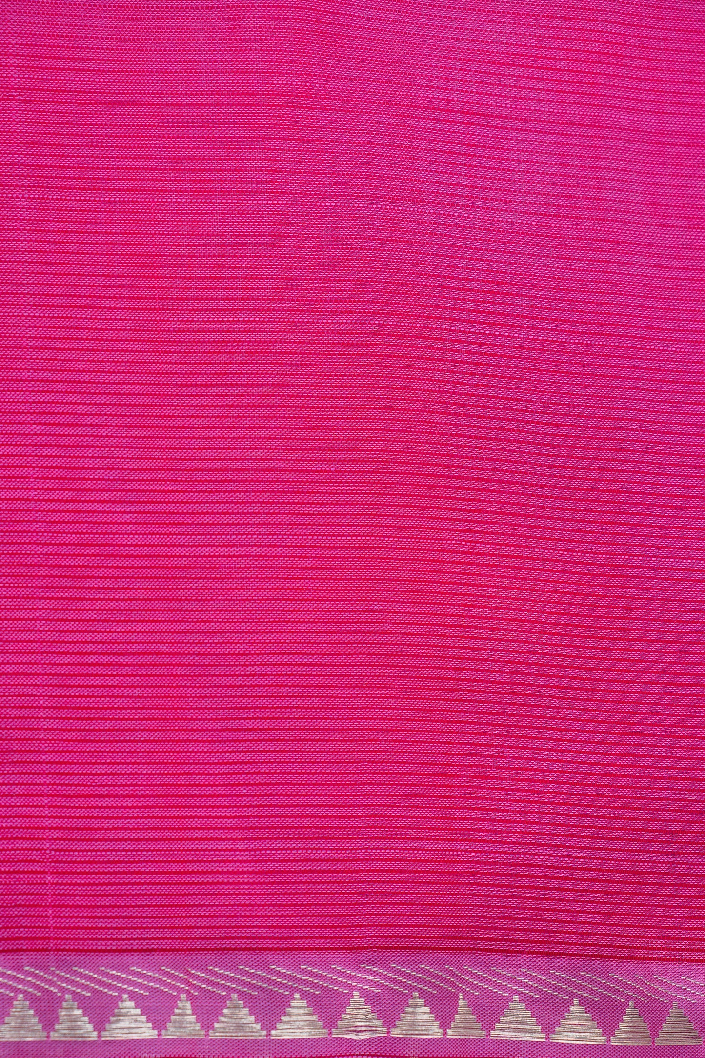 Blush Pink Mangalagiri Silk Cotton  with Ivory Striped Pallu Saree