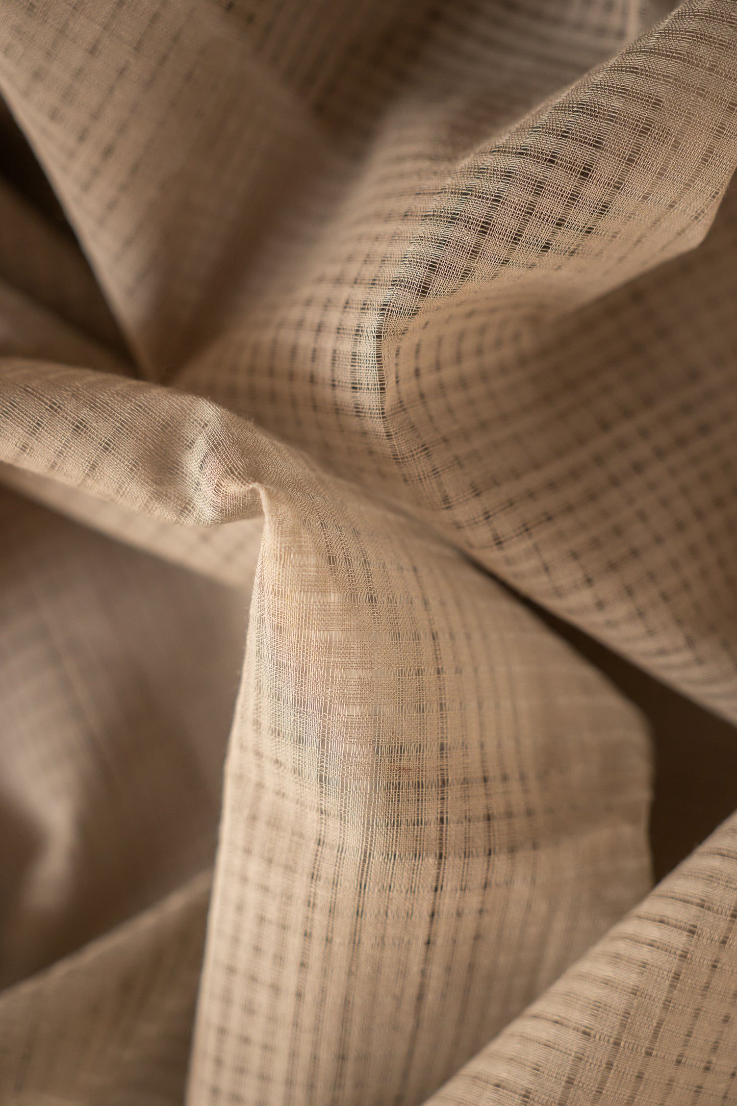 Ash Grey Mangalagiri  Cotton  with Mustard Yellow Striped Pallu Saree