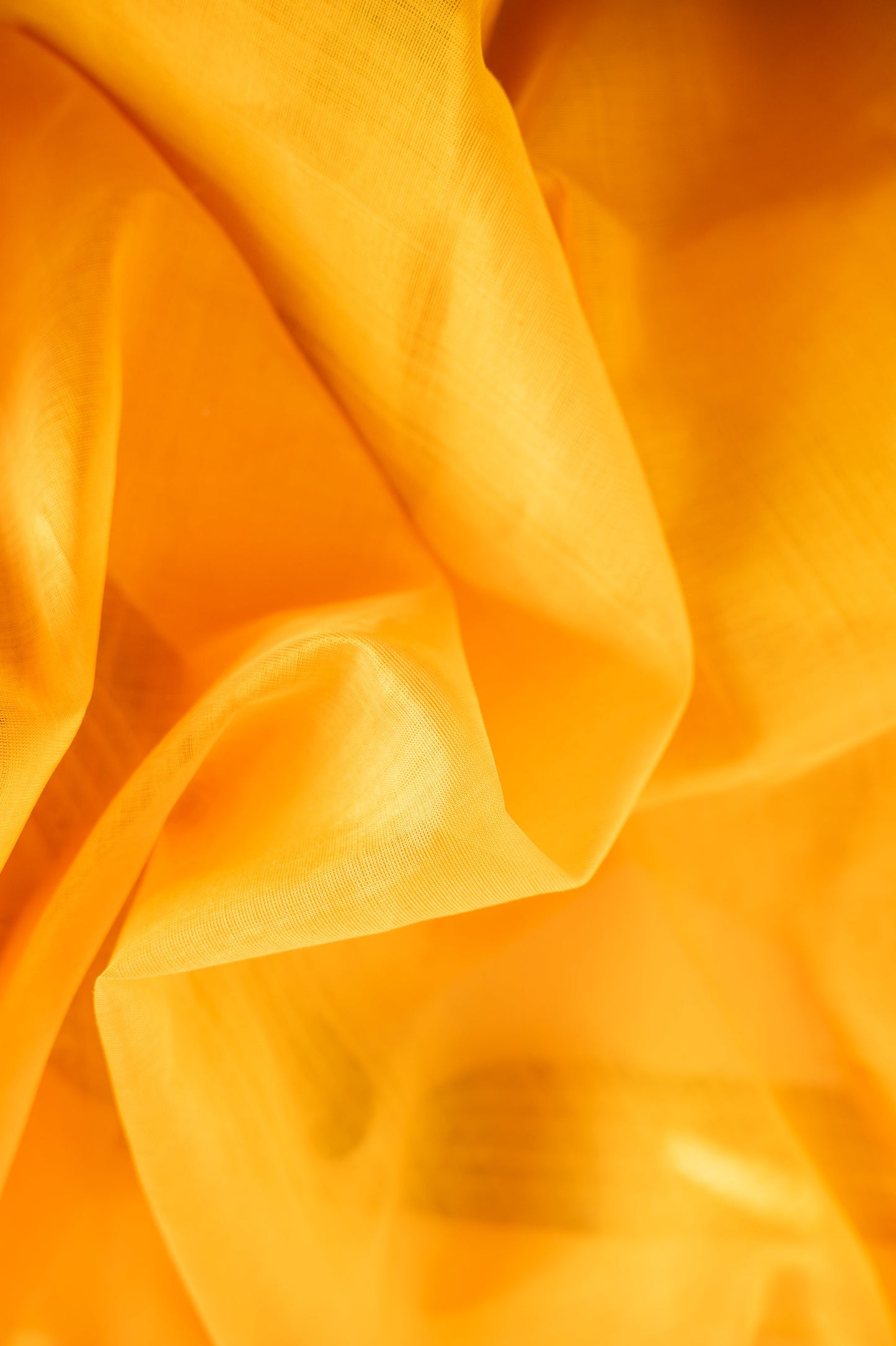 Sunflower Yellow Mangalagiri Silk Cotton with Grey Zari Border Saree