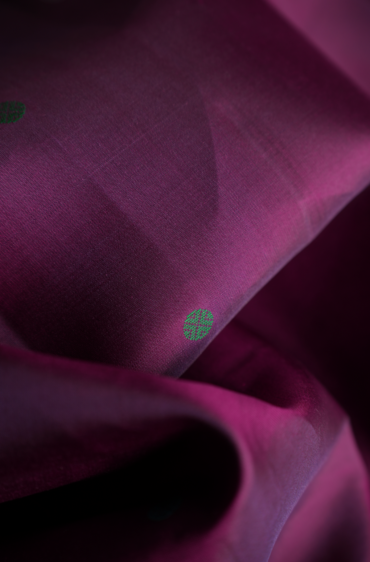 Majenta Pink Kanjivaram Silk Saree with Multicolour Thread Work Border