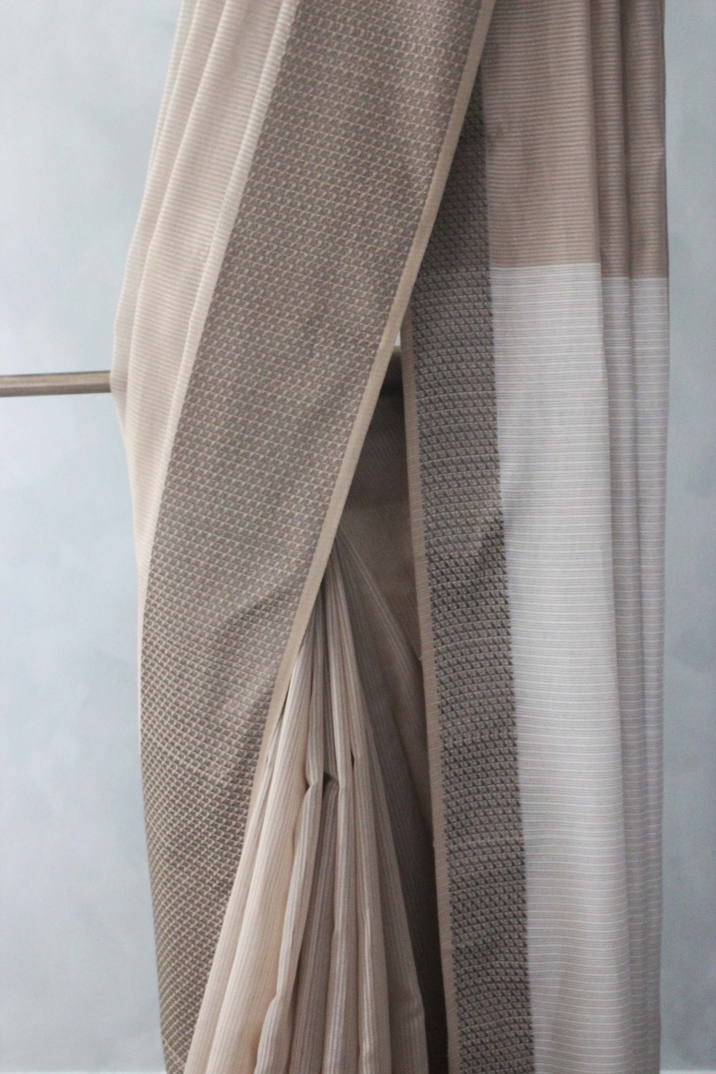 Gold Beige with Rassa Border Silk Cotton Saree