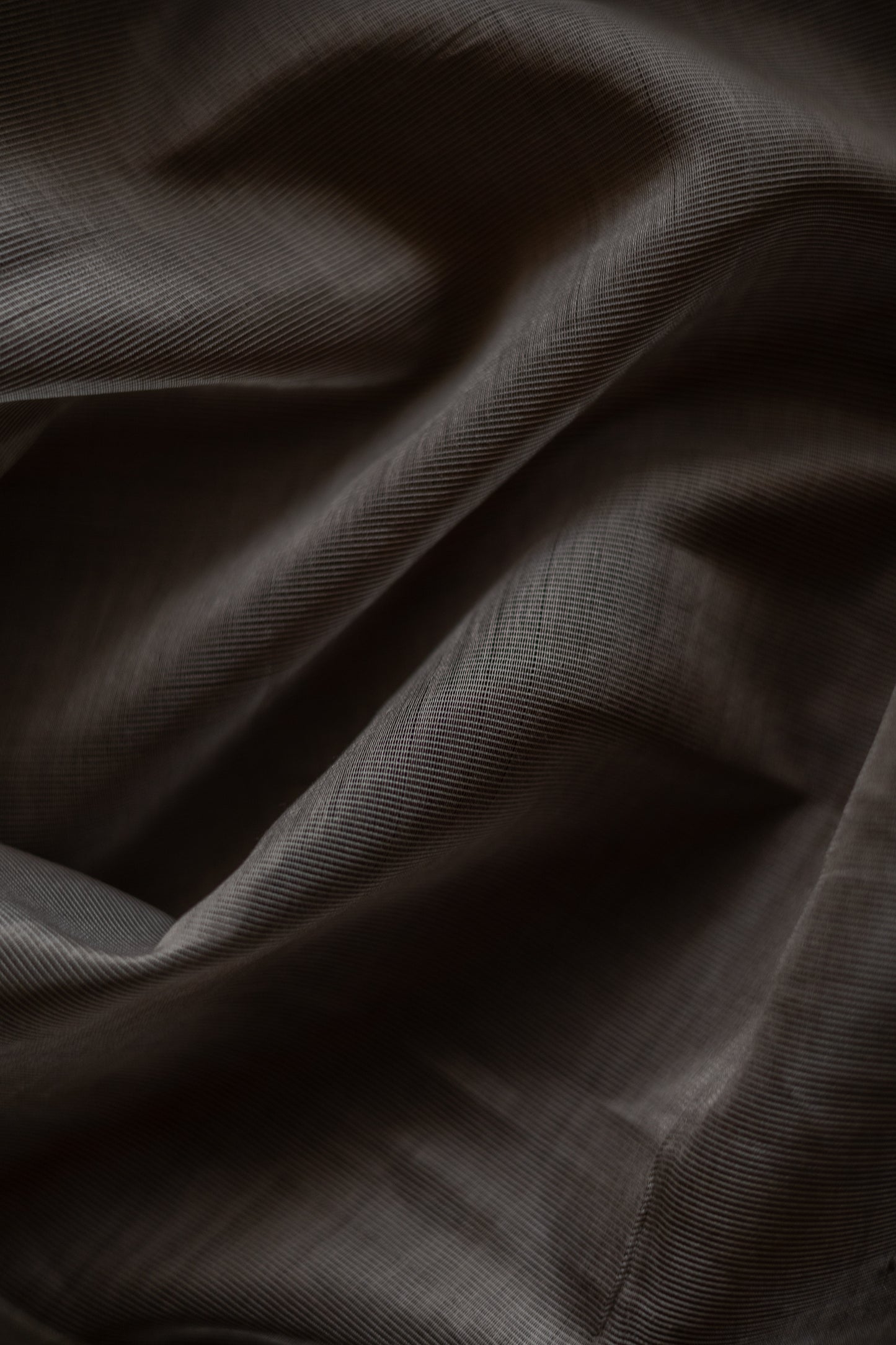 Grey Silk Cotton with Barcode Zari Border Saree