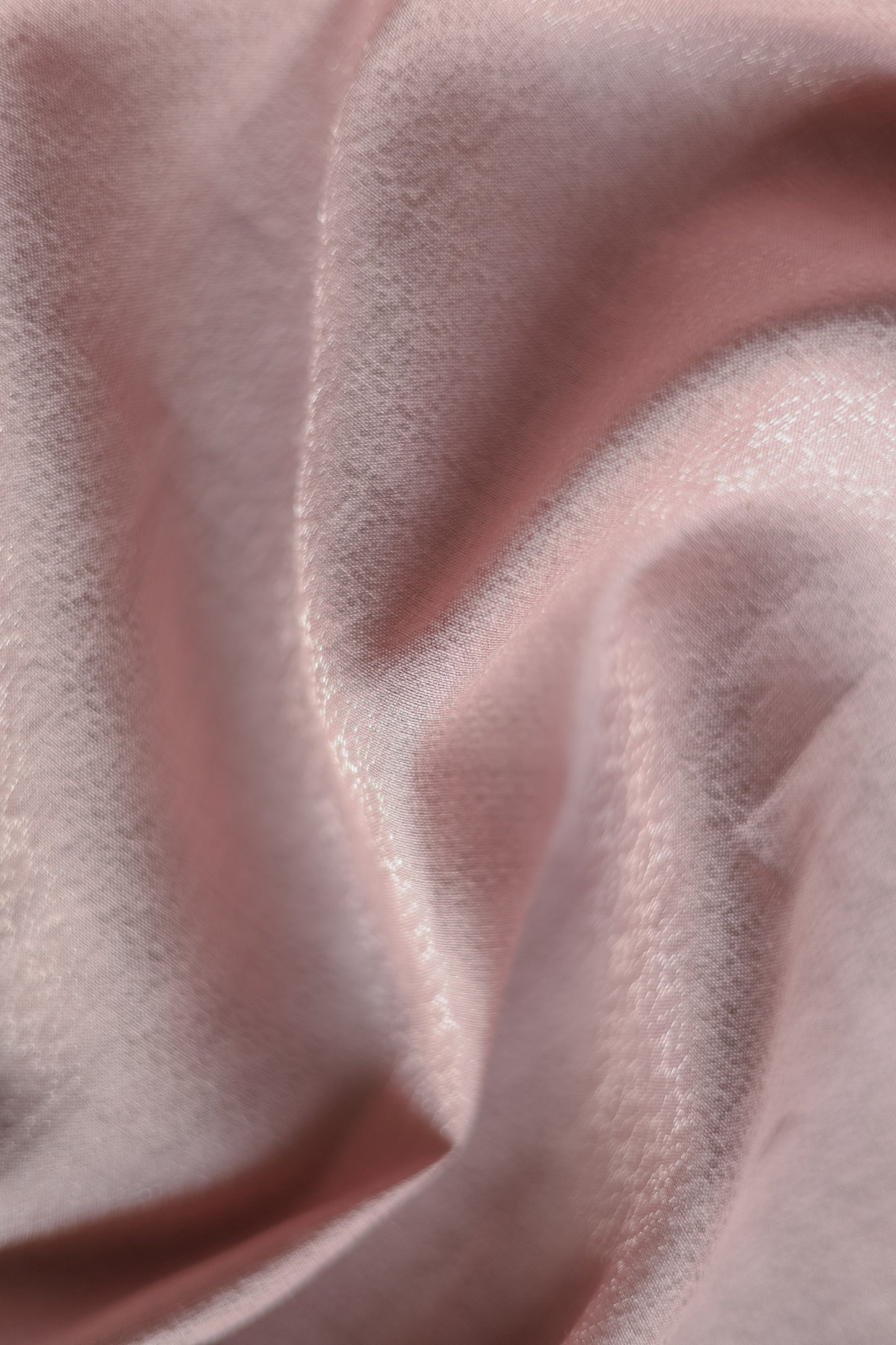 Light Pink Silk Cotton Self Woven with Plain Border and Pallu Saree