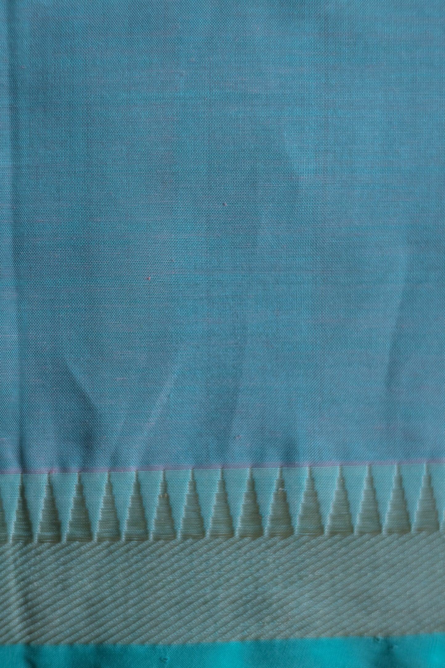 Pink and Blue Border Silk Cotton Saree