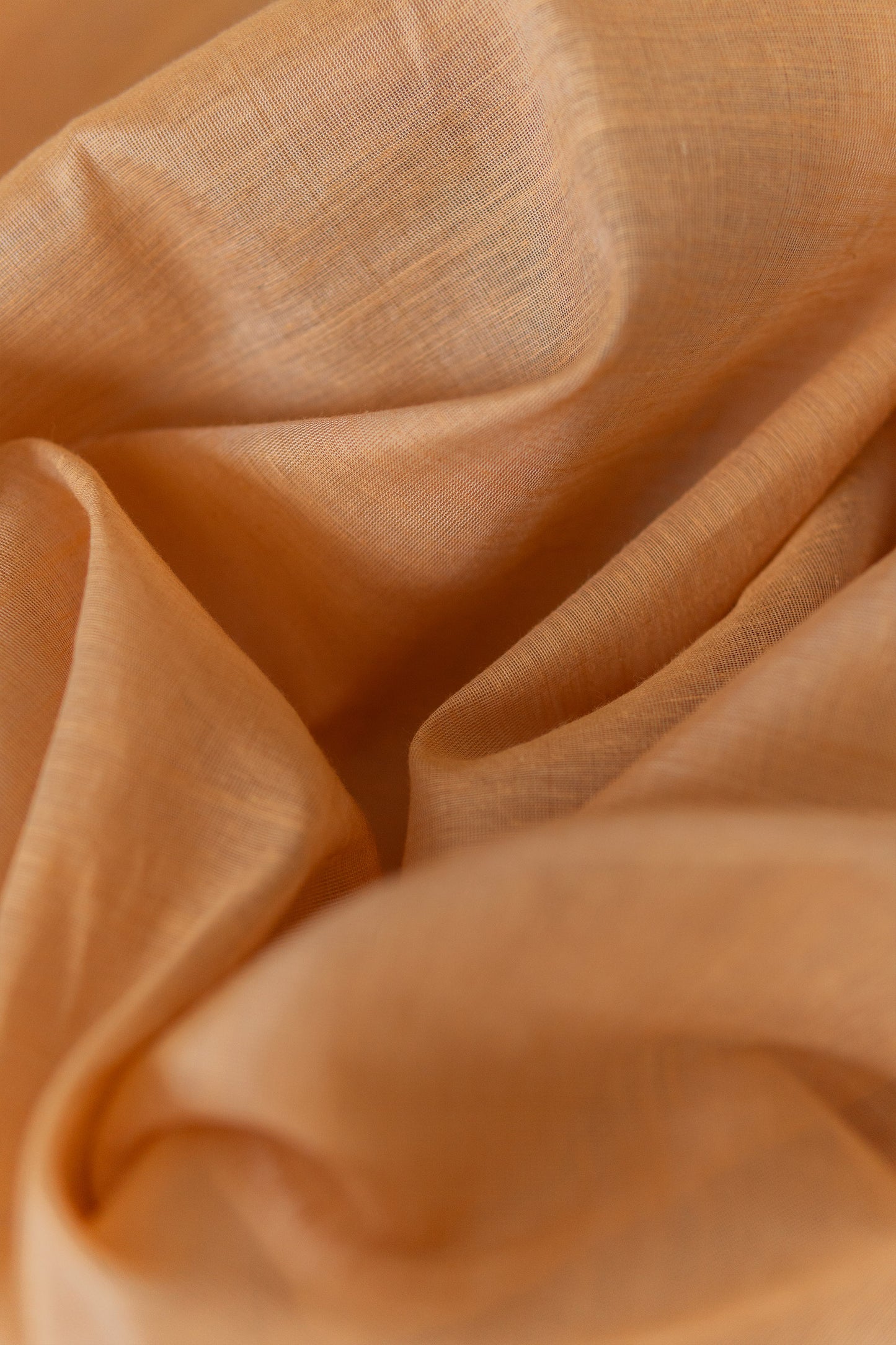 Light Brown Silk Cotton Saree with Random Khapa Striped Saree