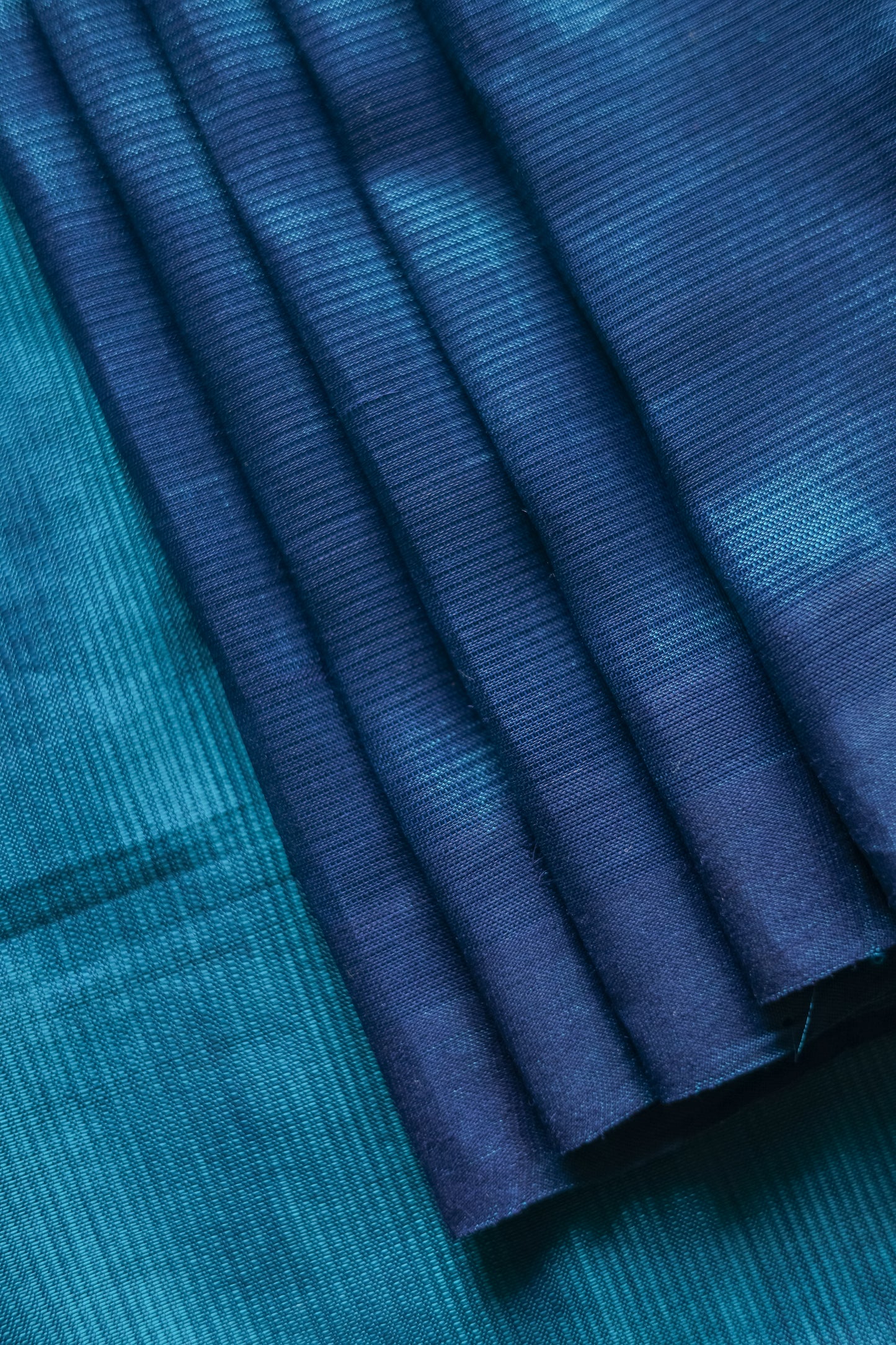 Blue Plain Silk Cotton Saree