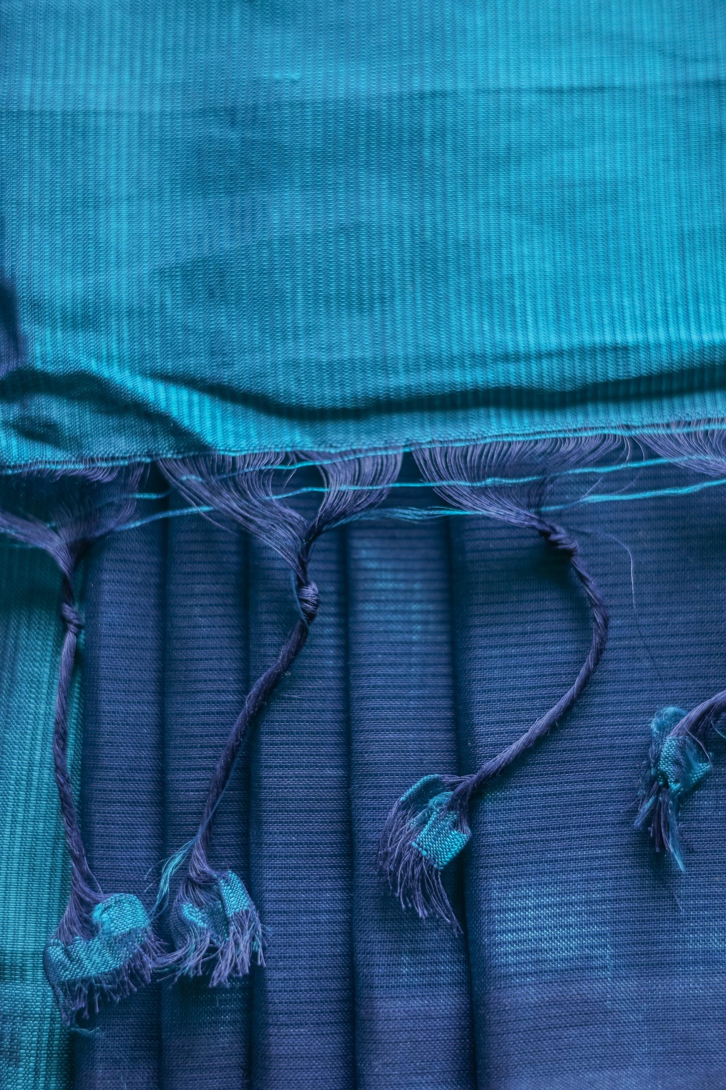 Blue Plain Silk Cotton Saree