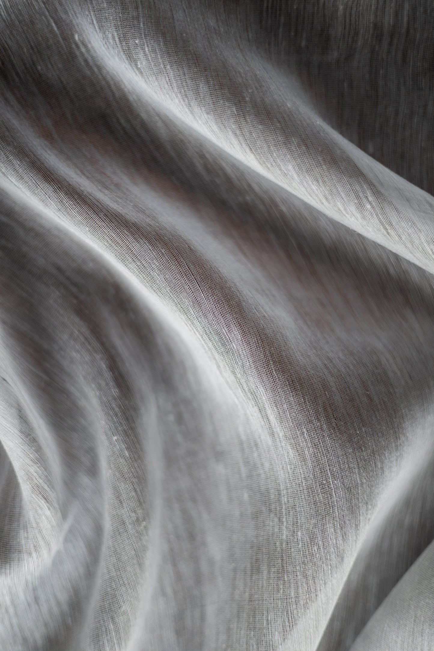 Light Blue Linen Silk Cotton with Silver Stripes Pallu Saree