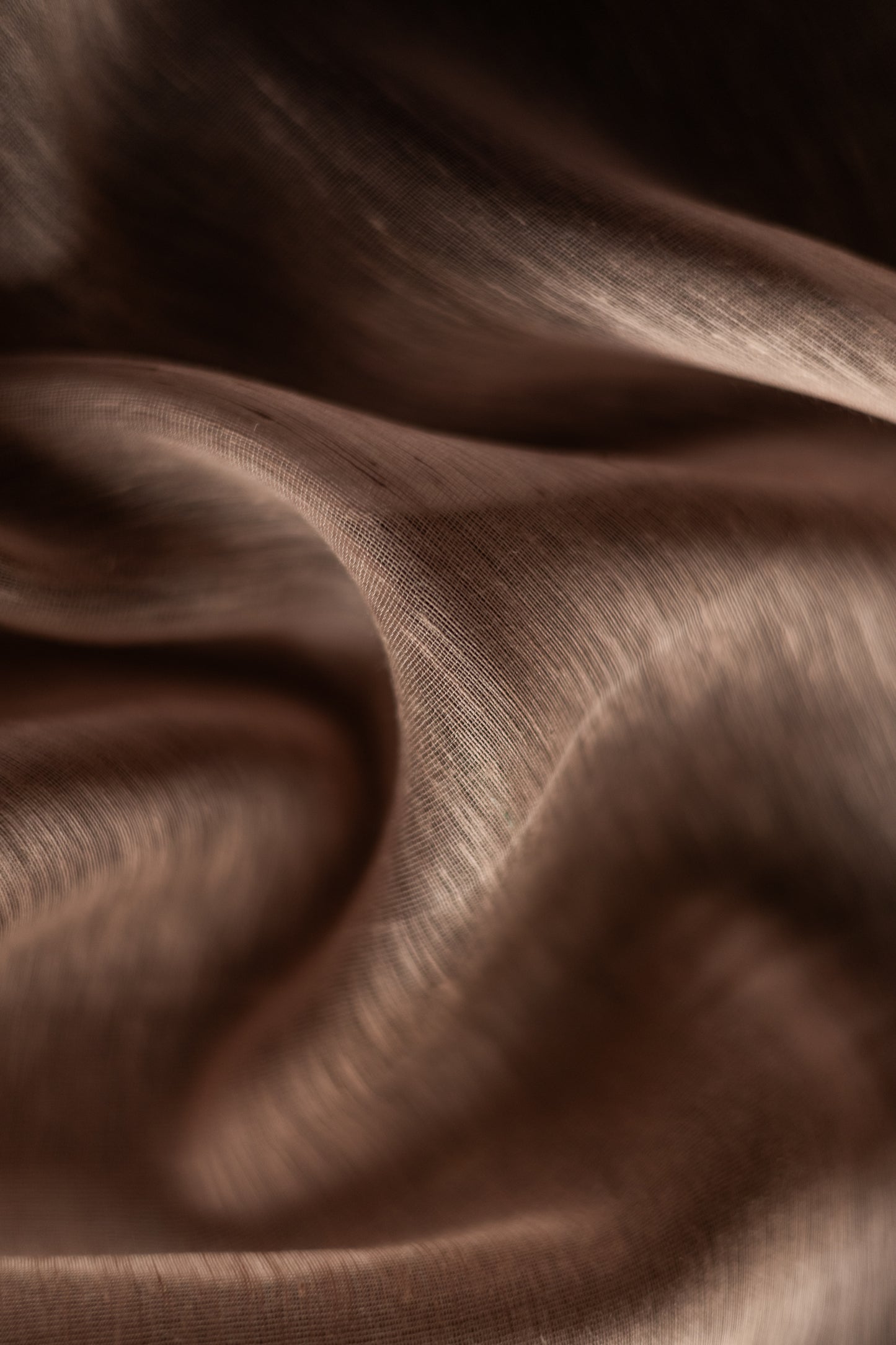 Light Pink Linen Silk Cotton with Silver Stripes Pallu Saree