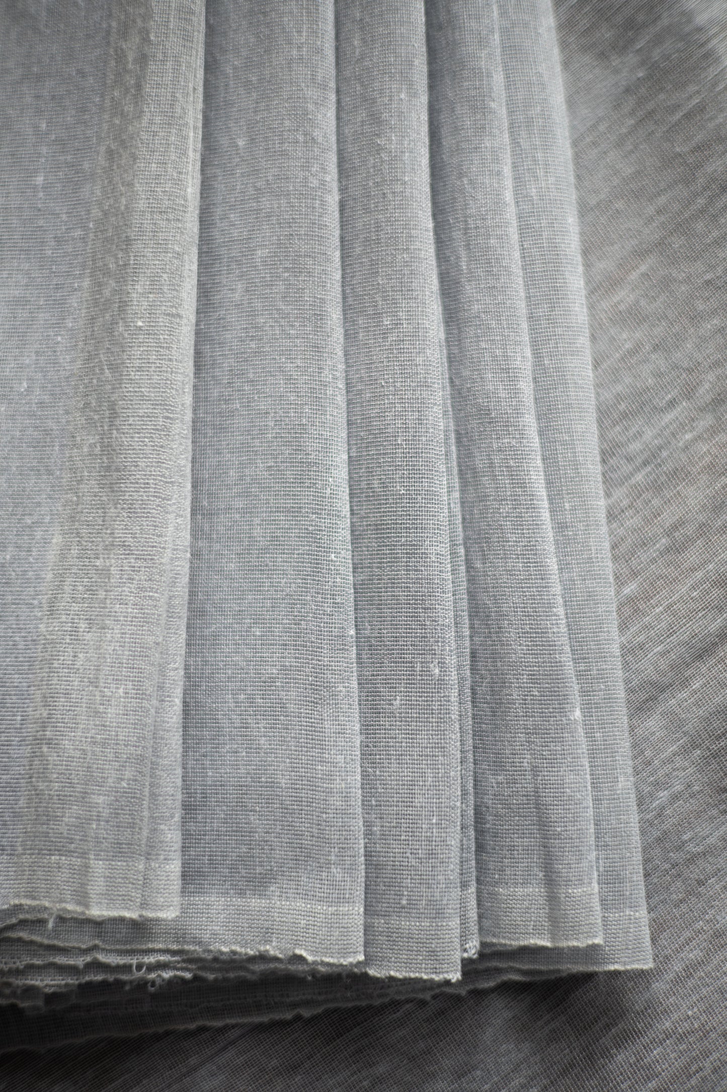 Blue Linen Silk Cotton with Gold Stripes Pallu Saree