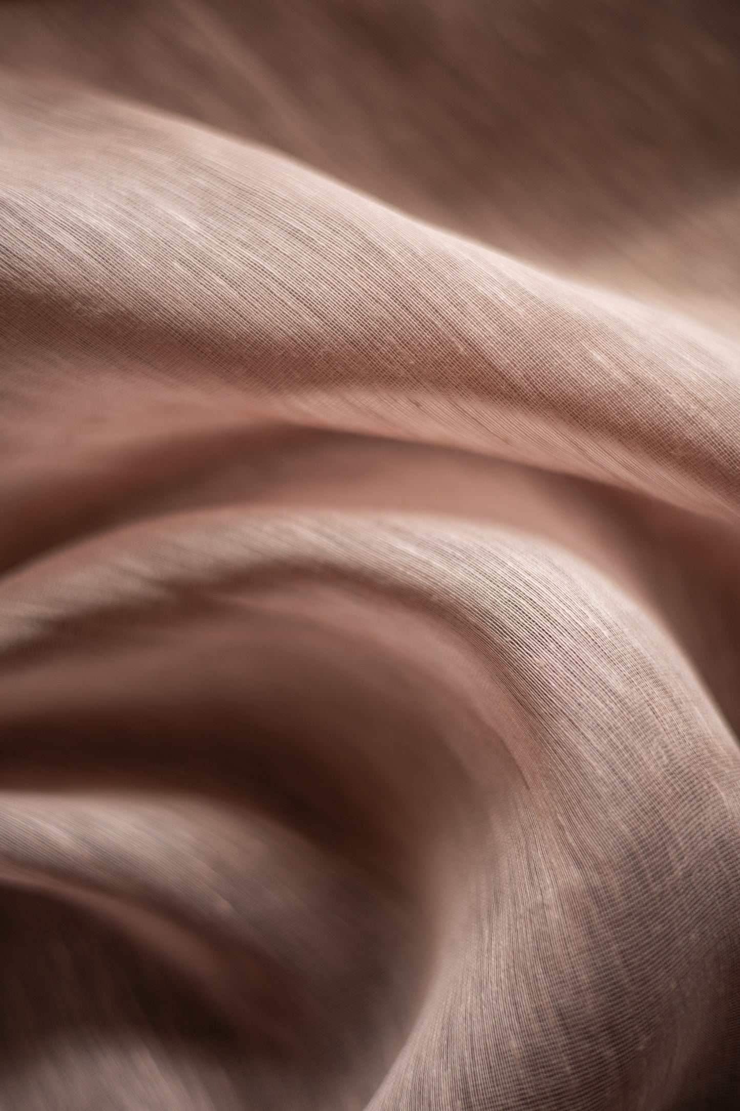 Pink Linen Silk Cotton with Silver Stripes Pallu Saree