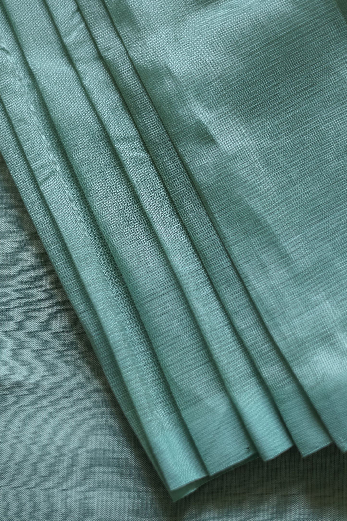 Sea Green Plain Silk Cotton Saree