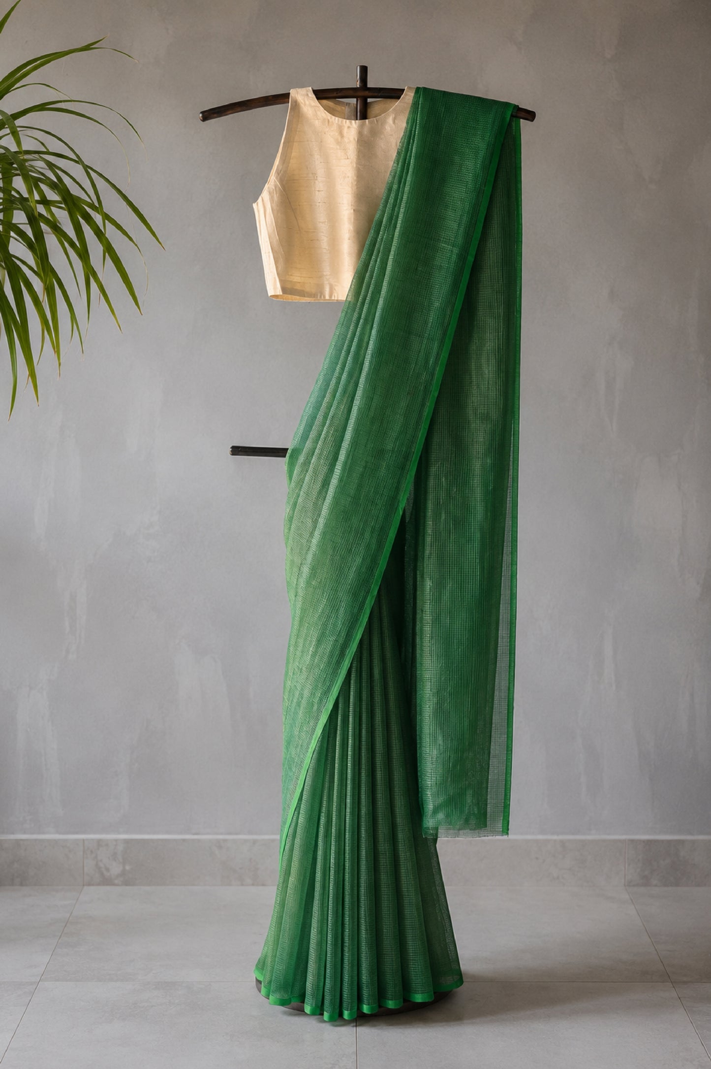 Jewel Green Tissue Silk Cotton Saree