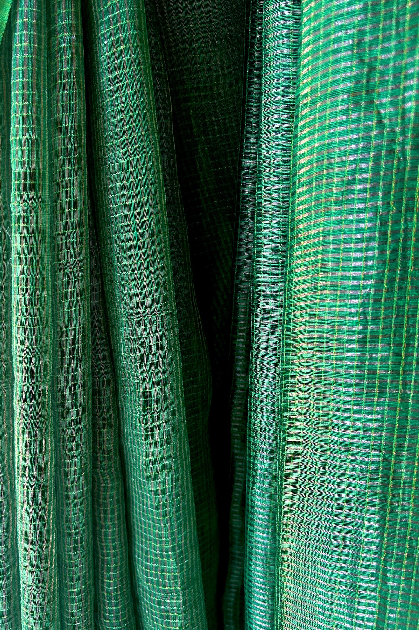 Jewel Green Tissue Silk Cotton Saree