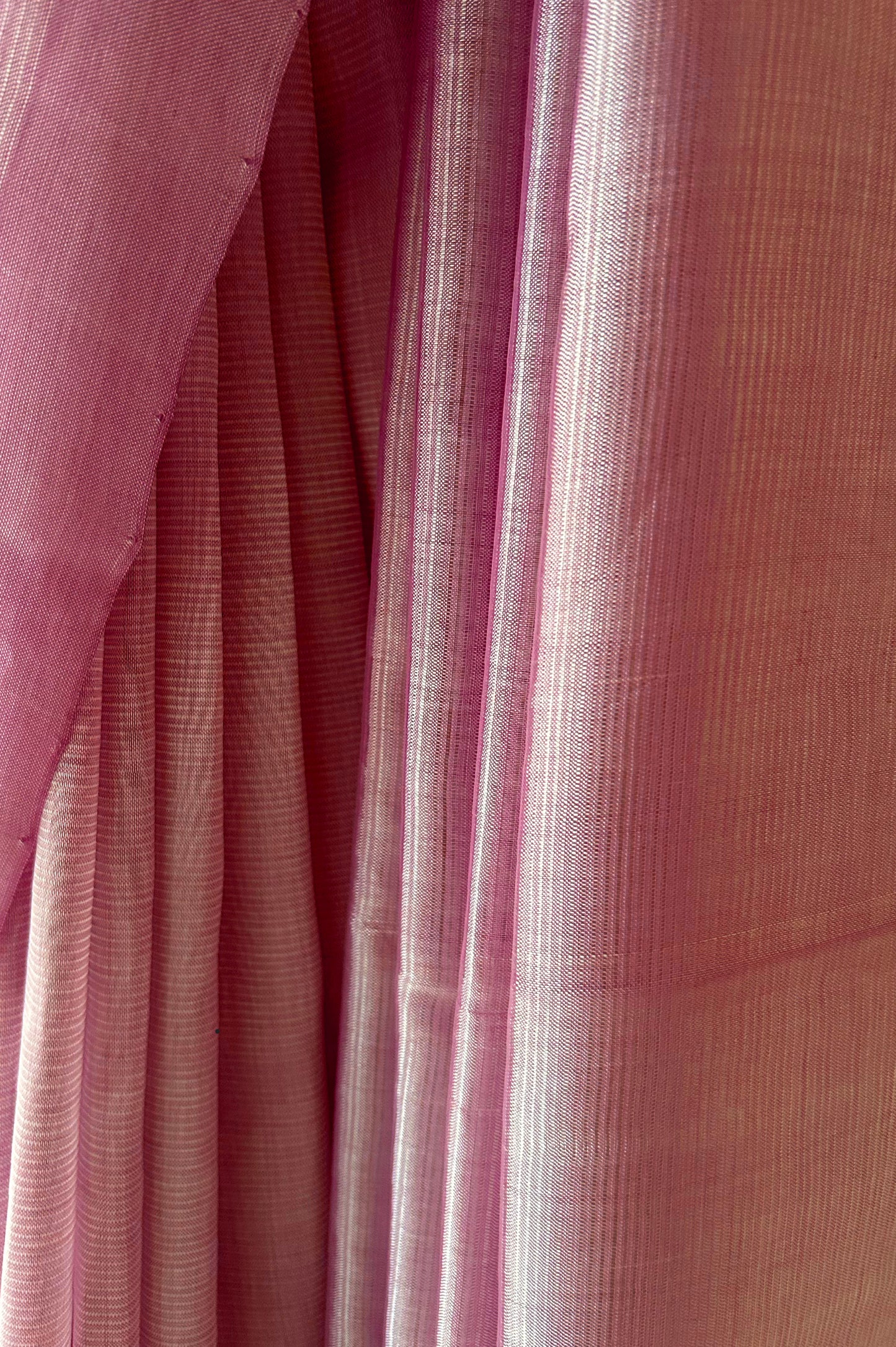 Dusty Rose Pink  Mangalagiri Silk Cotton Saree