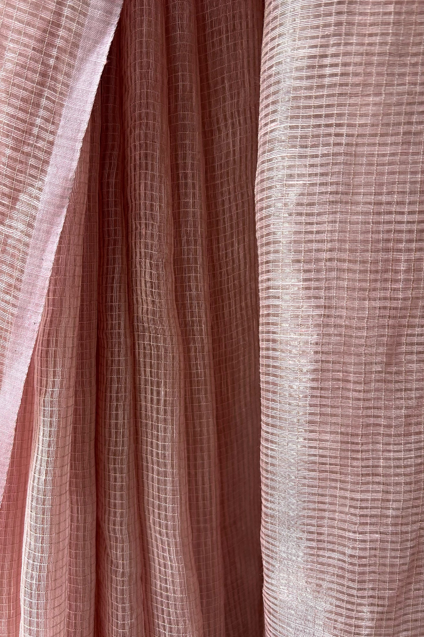 Blush Pink Tissue Silk Cotton Saree