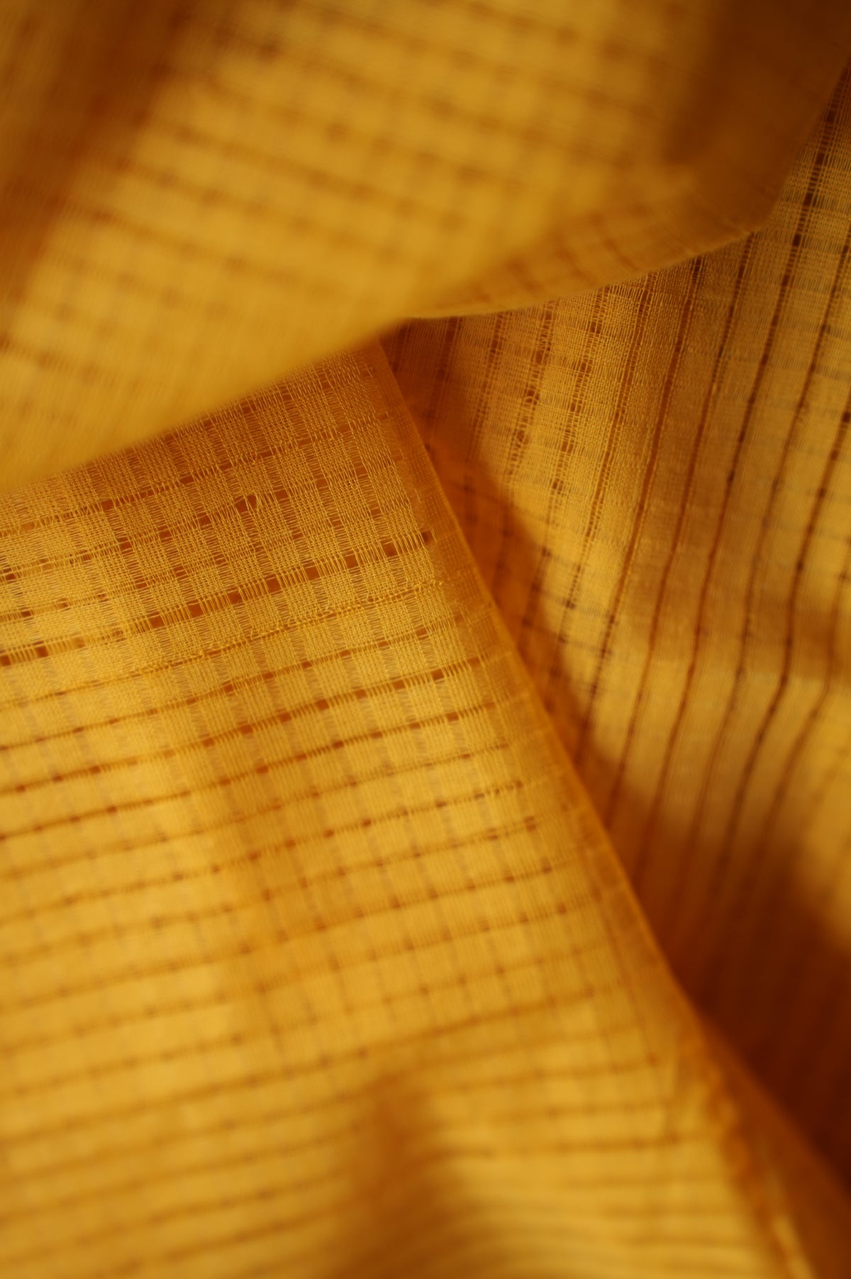 Marigold Yellow Plain Mangalagiri Cotton with Jamun Purple Border Saree