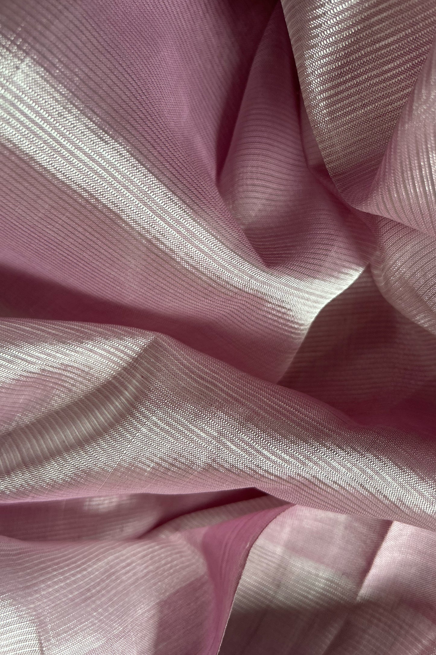 Light Purple Plain Mangalagiri Silk Cotton Saree