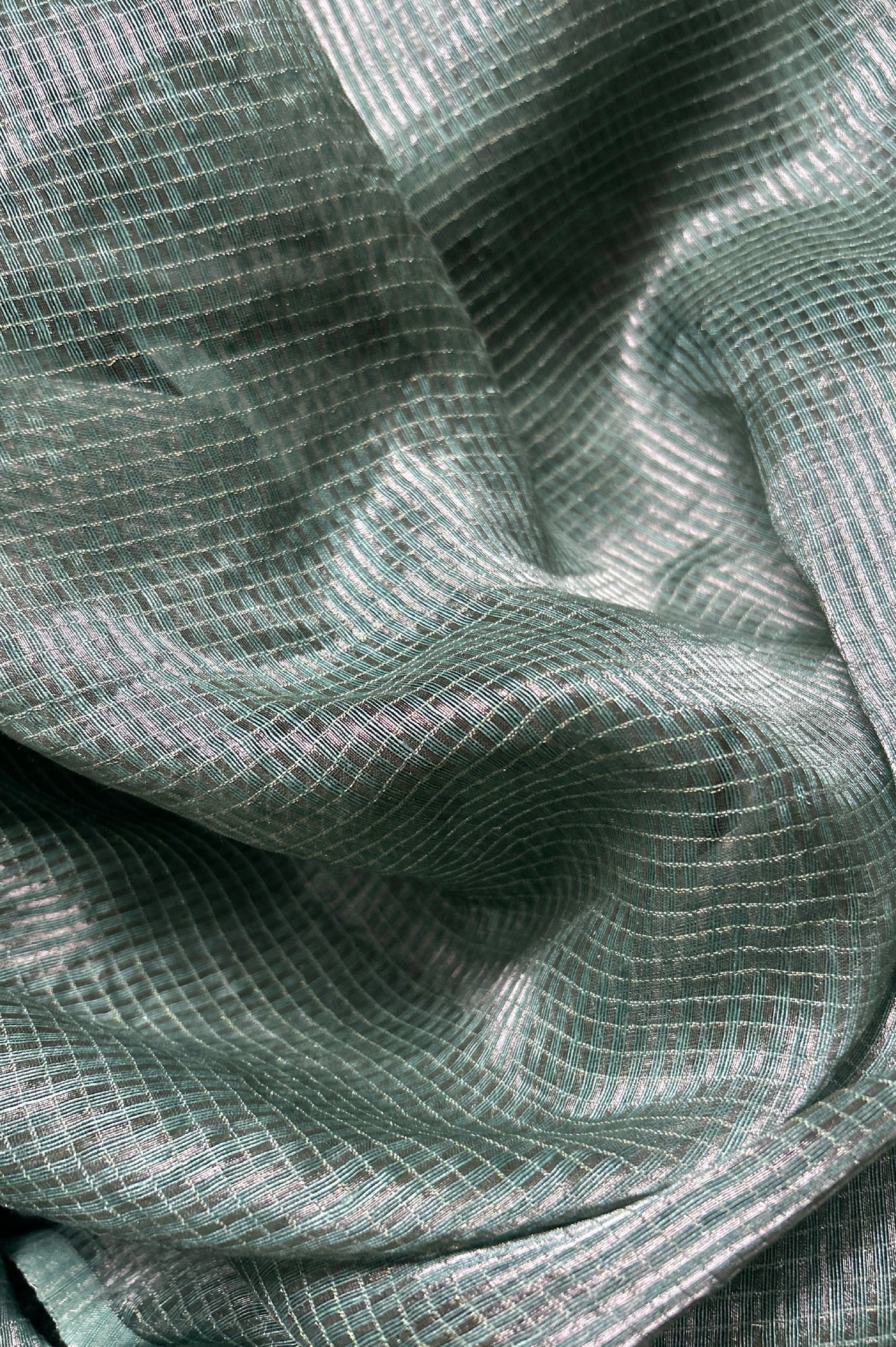 Jade Green Tissue Silk Cotton Saree