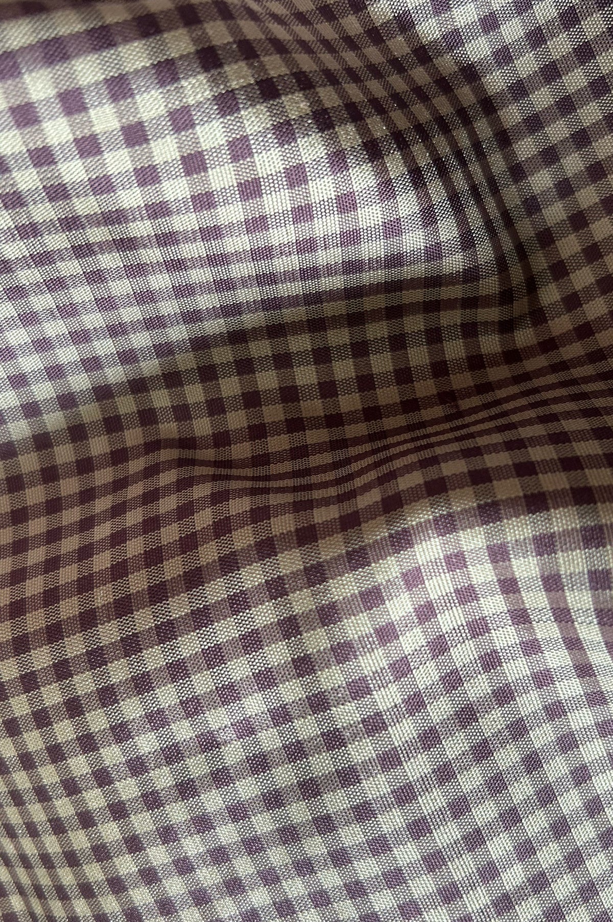 Mauve and Ivory Micro Checks Silk with Olive Green and Gold Pallu Saree