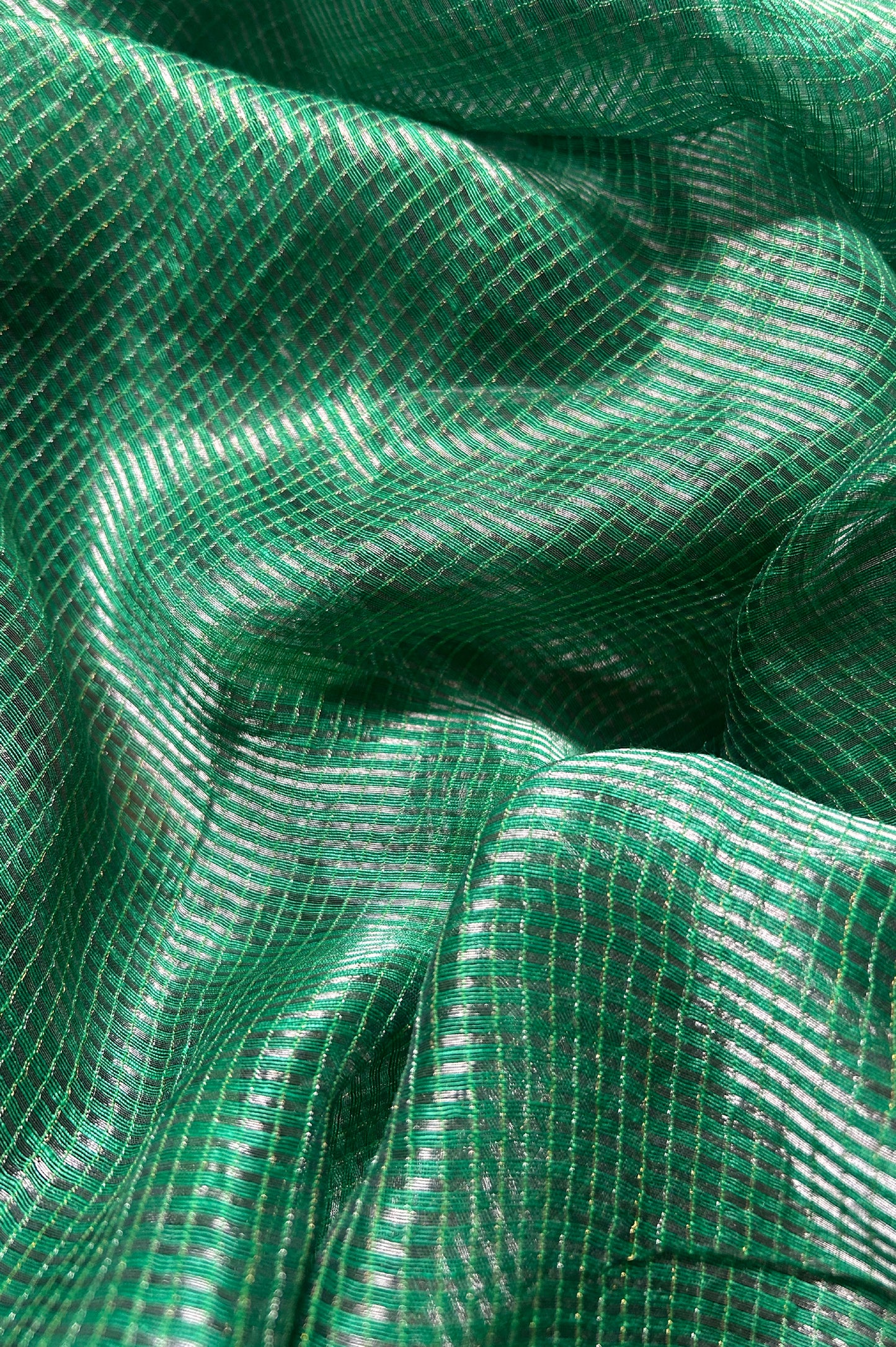 Jewel Green Tissue Silk Cotton Saree
