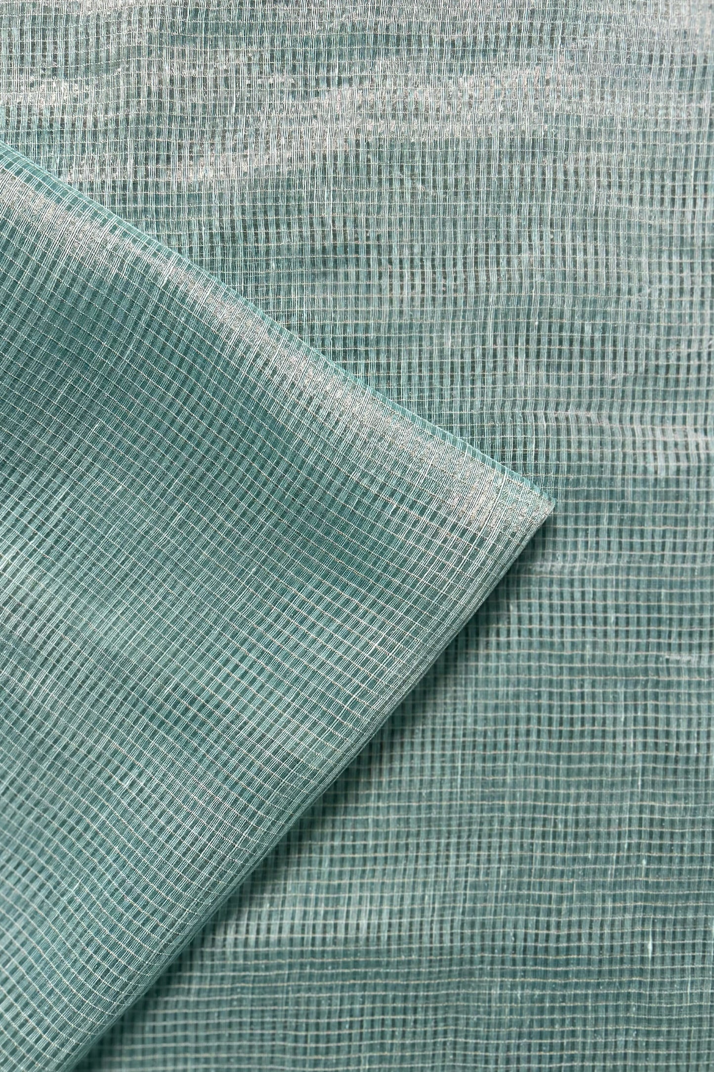 Aqua Blue Tissue Silk Cotton Saree