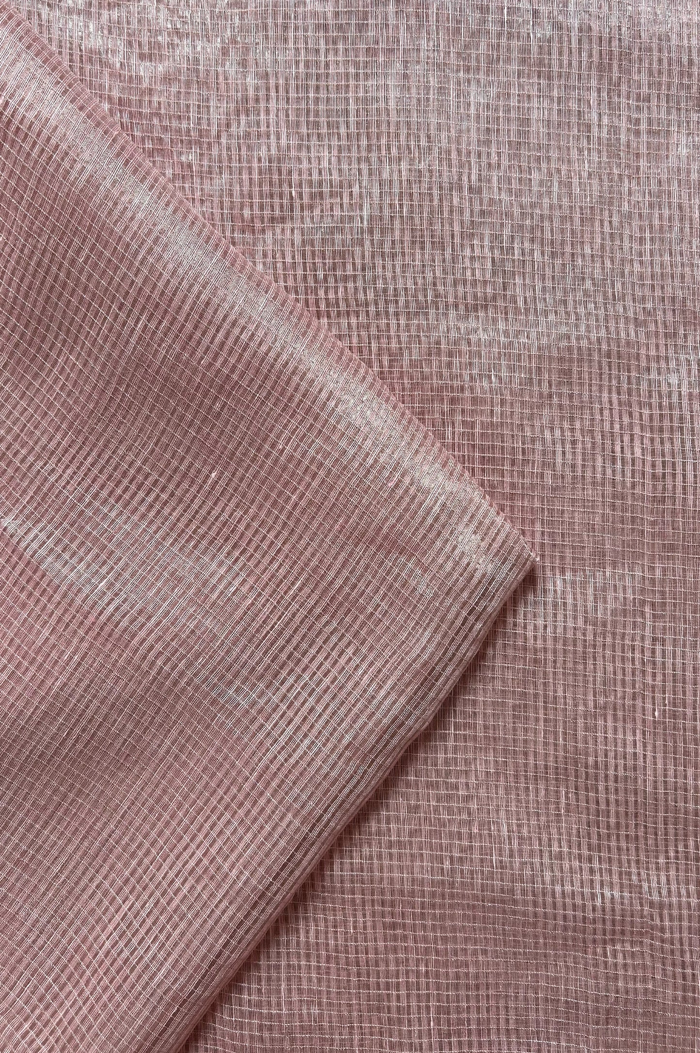 Blush Pink Tissue Silk Cotton Saree