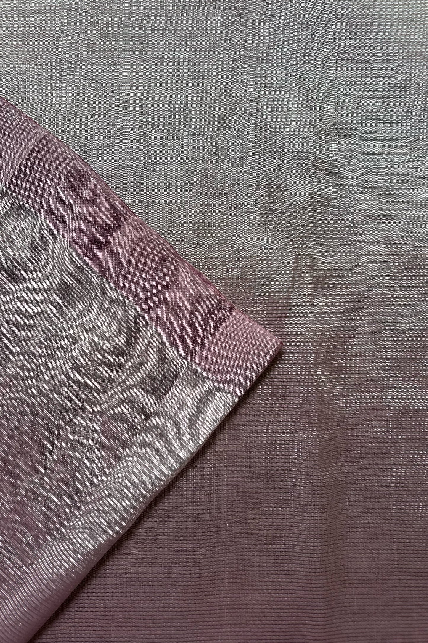 Light Purple Plain Mangalagiri Silk Cotton Saree