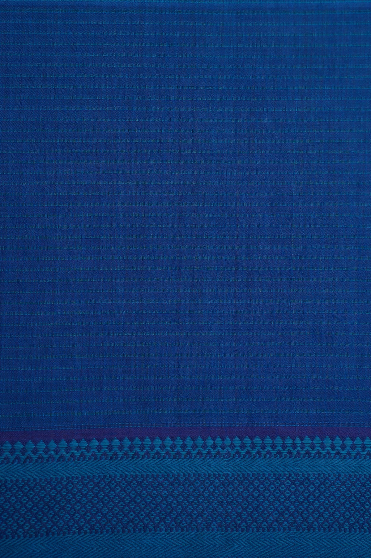 Lilac Plain Mangalagiri Cotton with Blue Border Saree