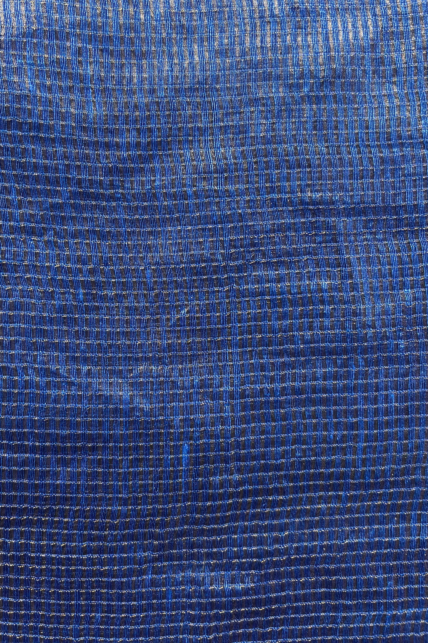 Cobalt Blue Tissue Silk Cotton Saree