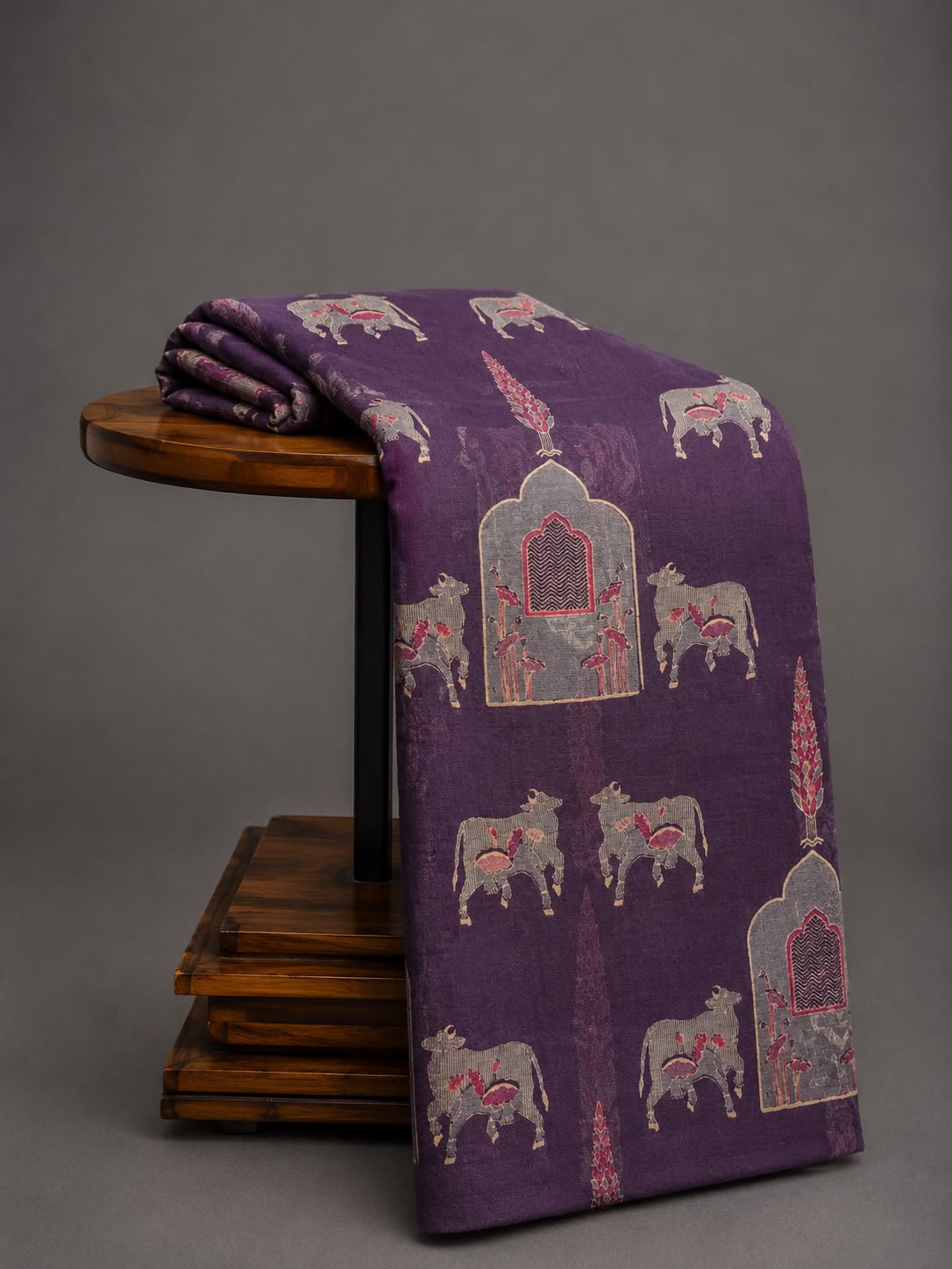 Pichwai Mughal Design – Chanderi Silk by Cotton