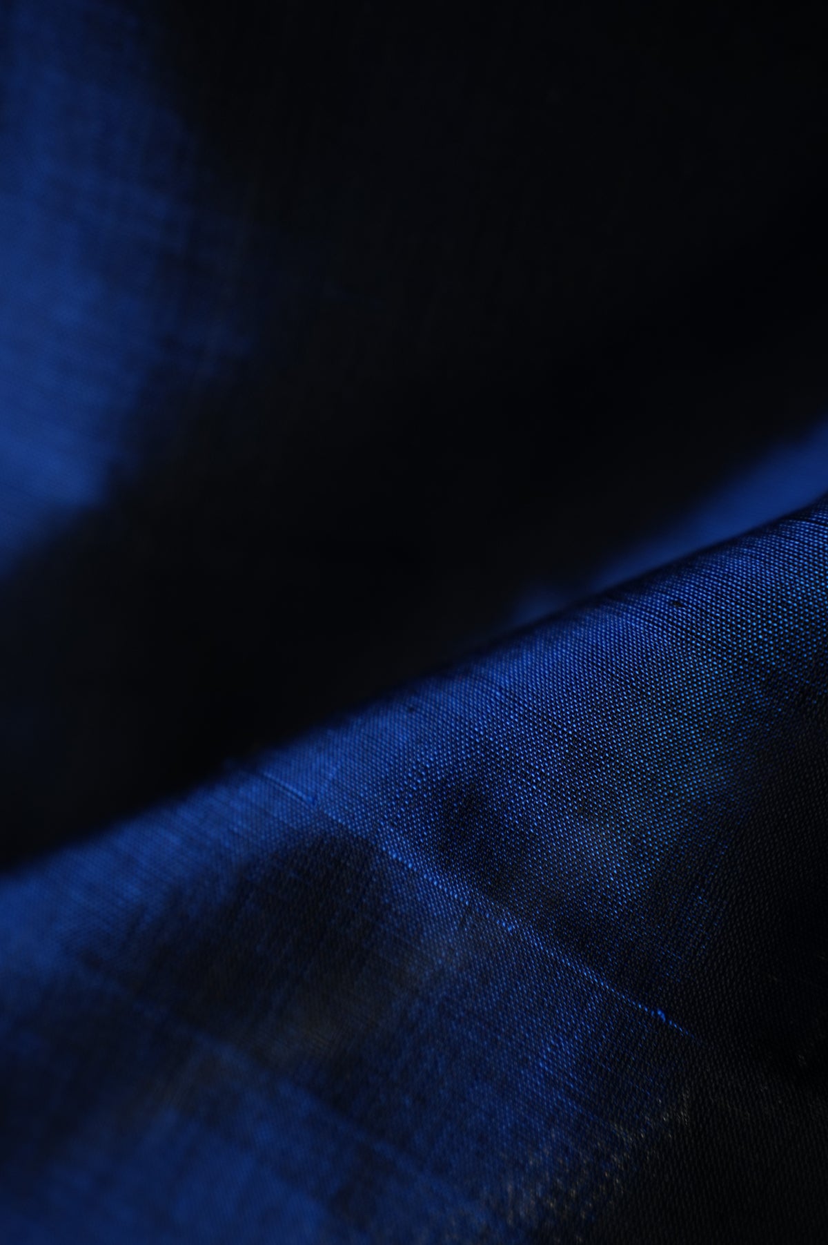 Royal Blue Plain Mangalagiri Silk Cotton with Silver Zari Border Saree