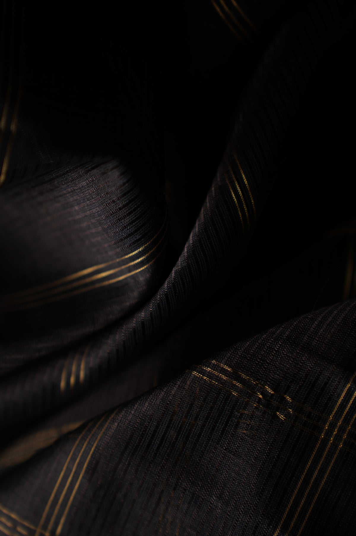 Deep Mud Brown Mangalagiri Silk Cotton with Copper Zari Border Saree