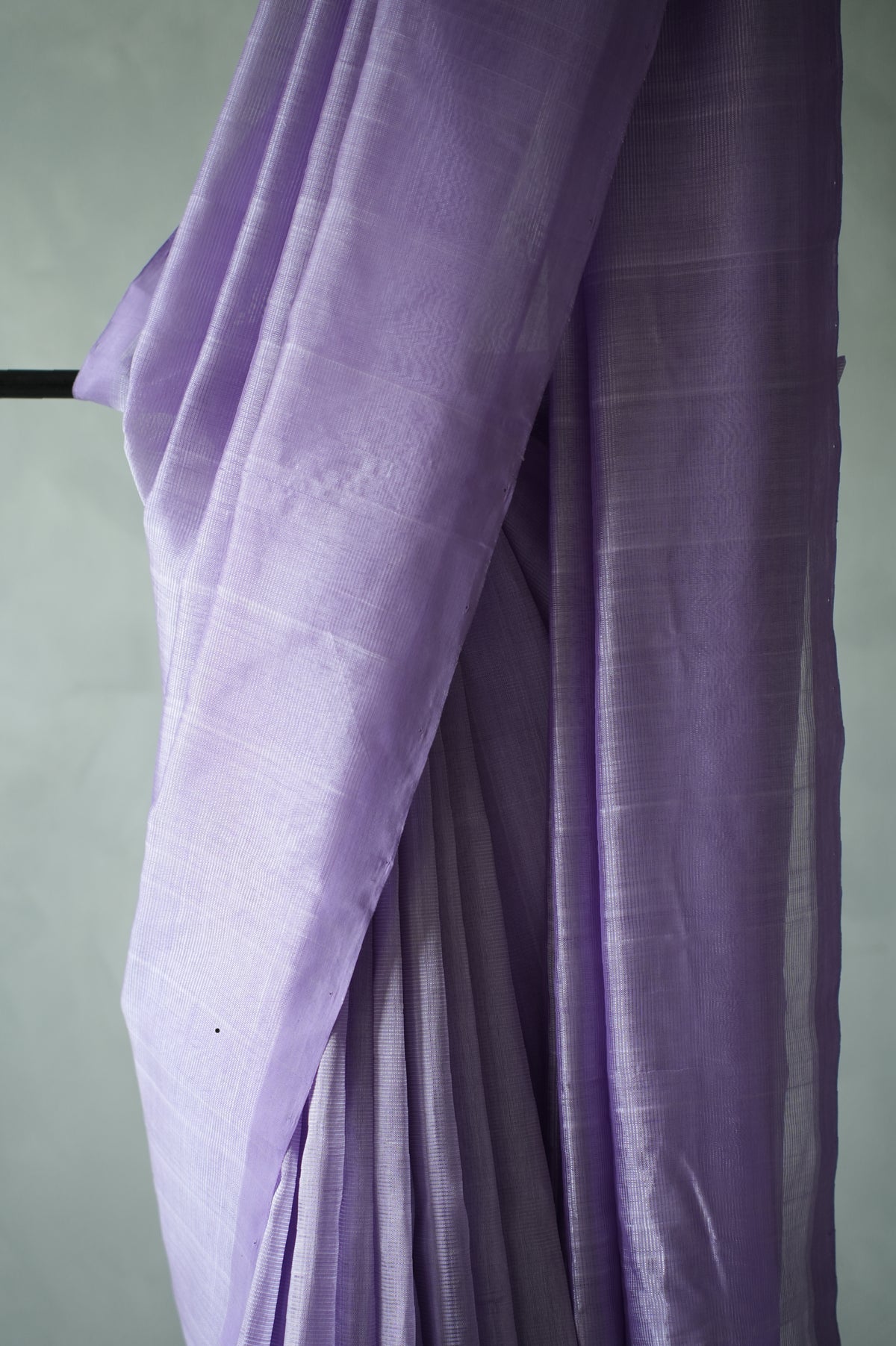 Orchid Lavendar Plain Mangalagiri Silk Cotton Saree